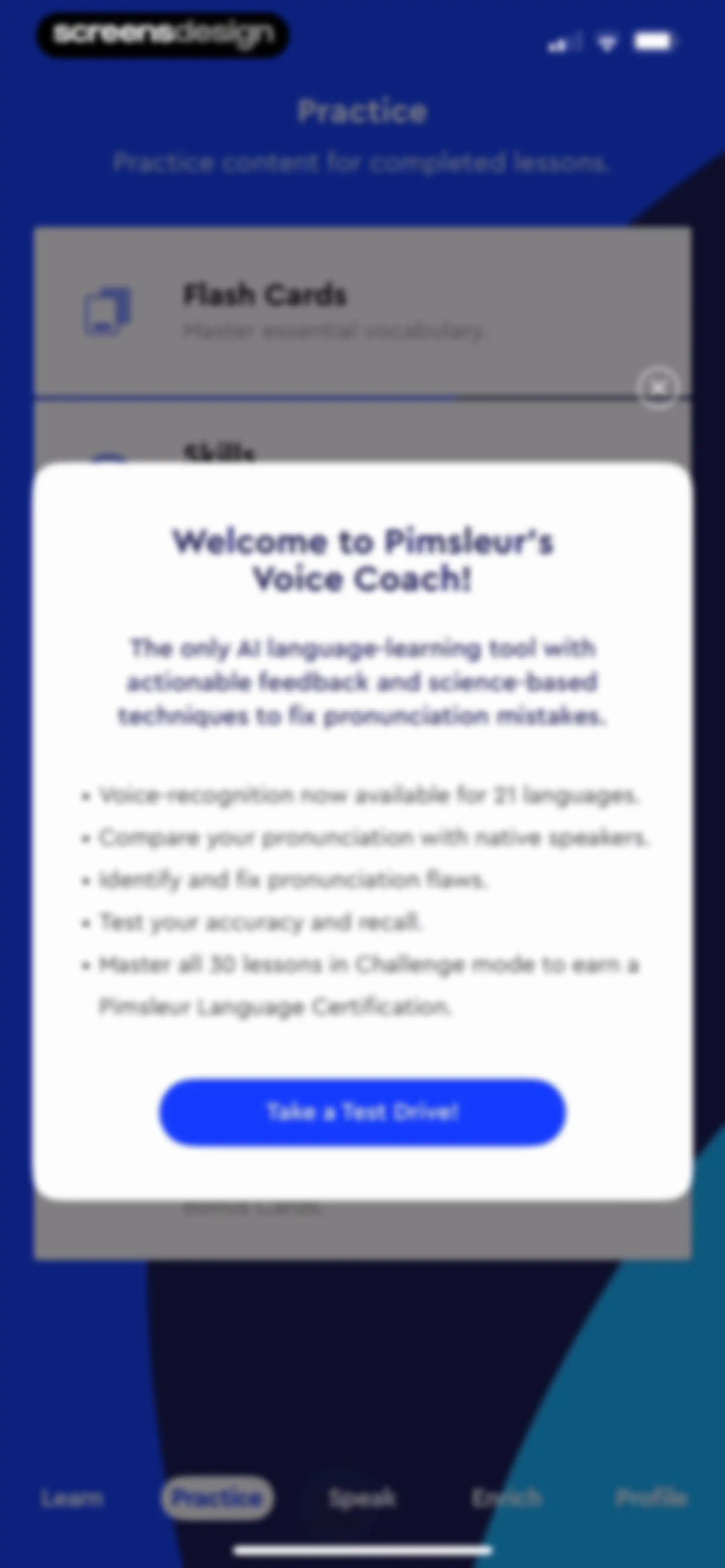 Pimsleur | Language Learning screen 109