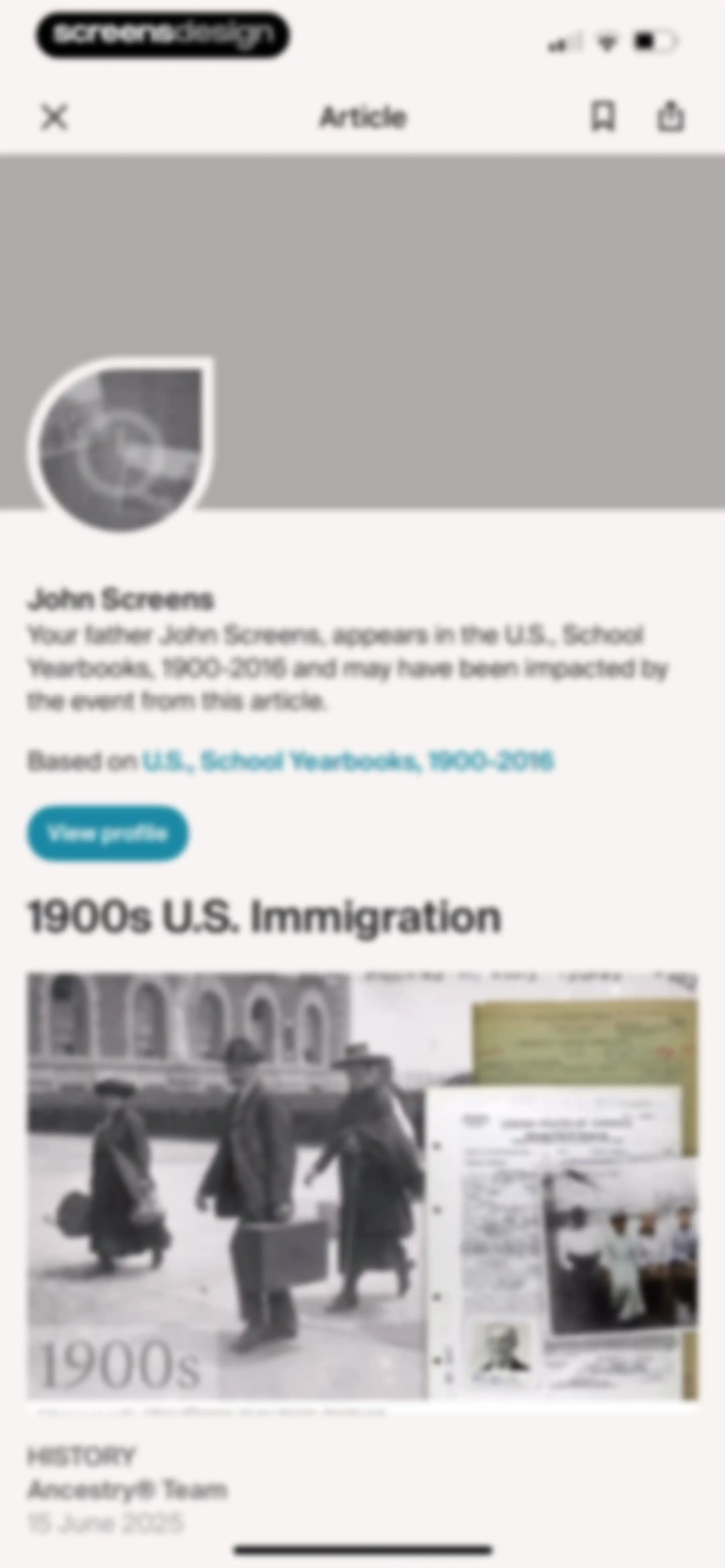 Ancestry: Family History & DNA screen 157