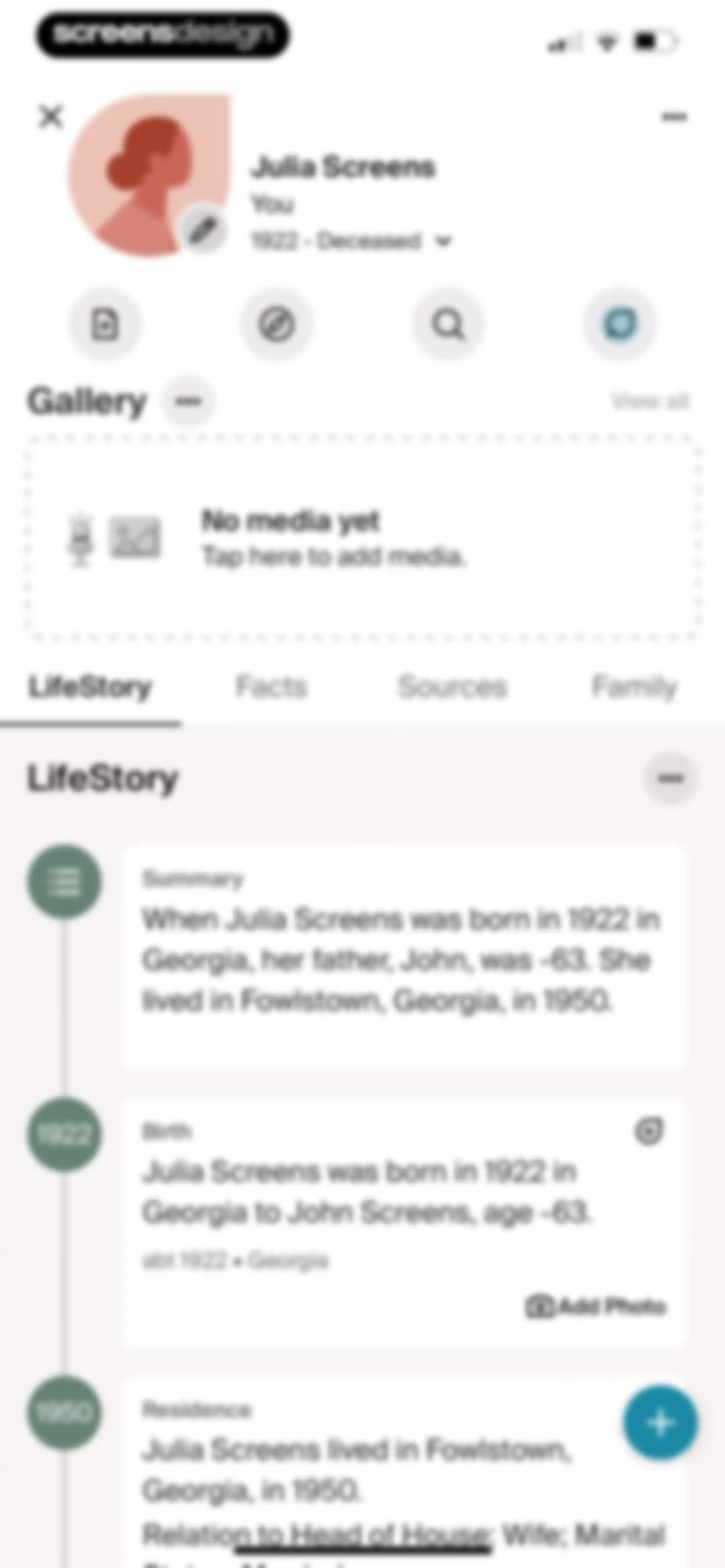 Ancestry: Family History & DNA screen 192