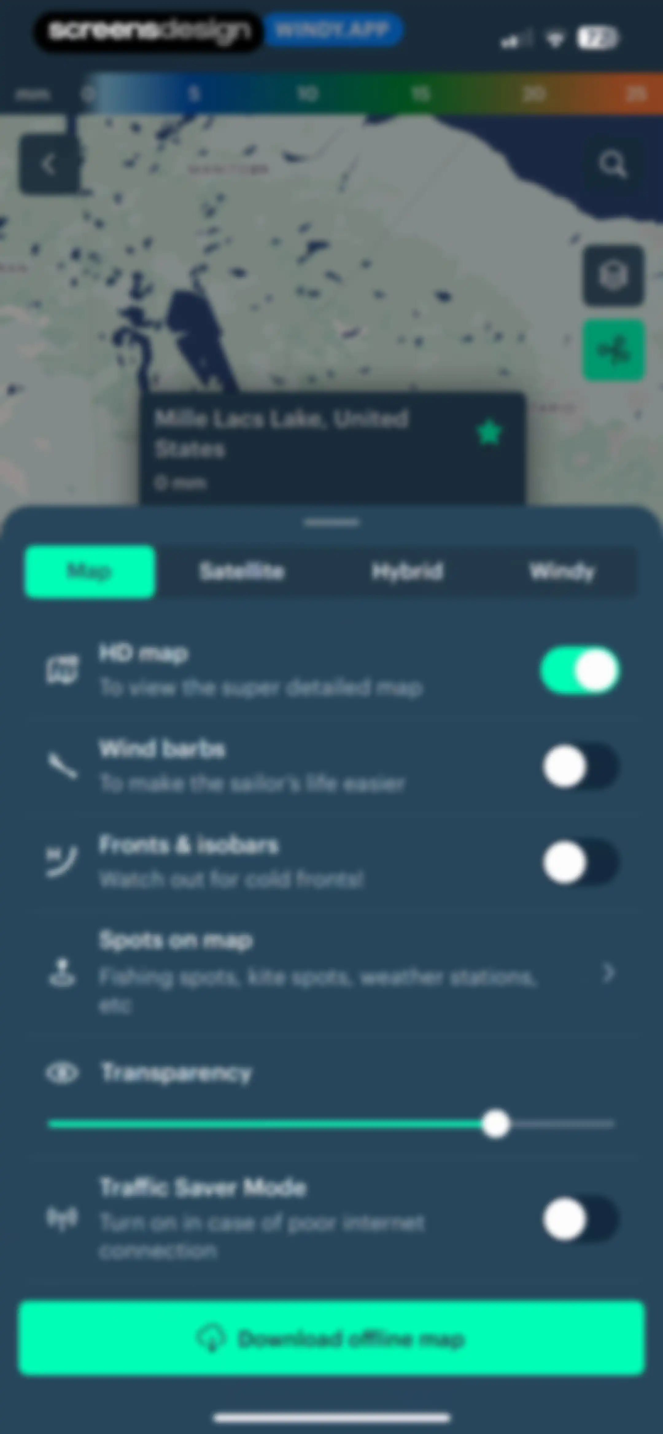 Windy.app — Wind, Tides, Radar screen 74