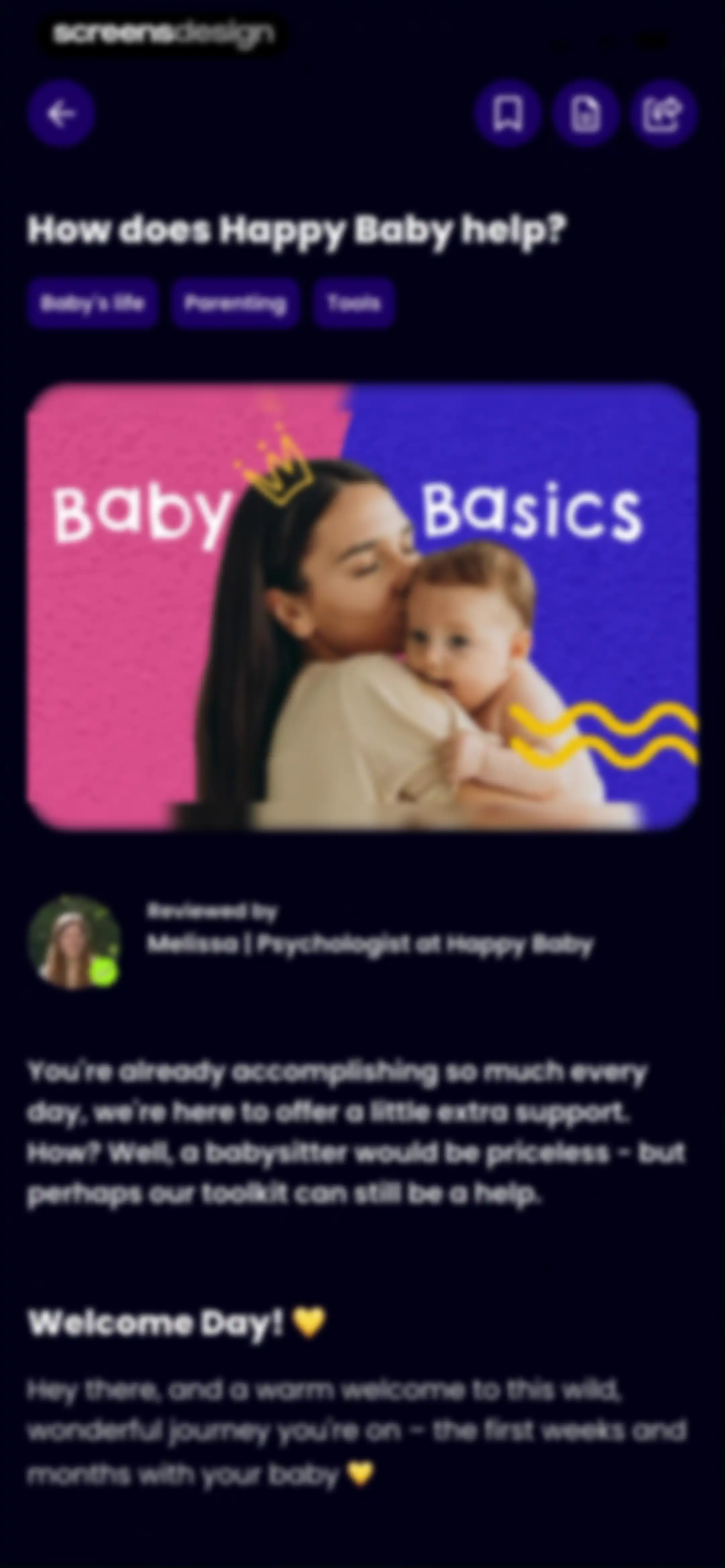 Happy Baby - Sleep & Tracker screen 121