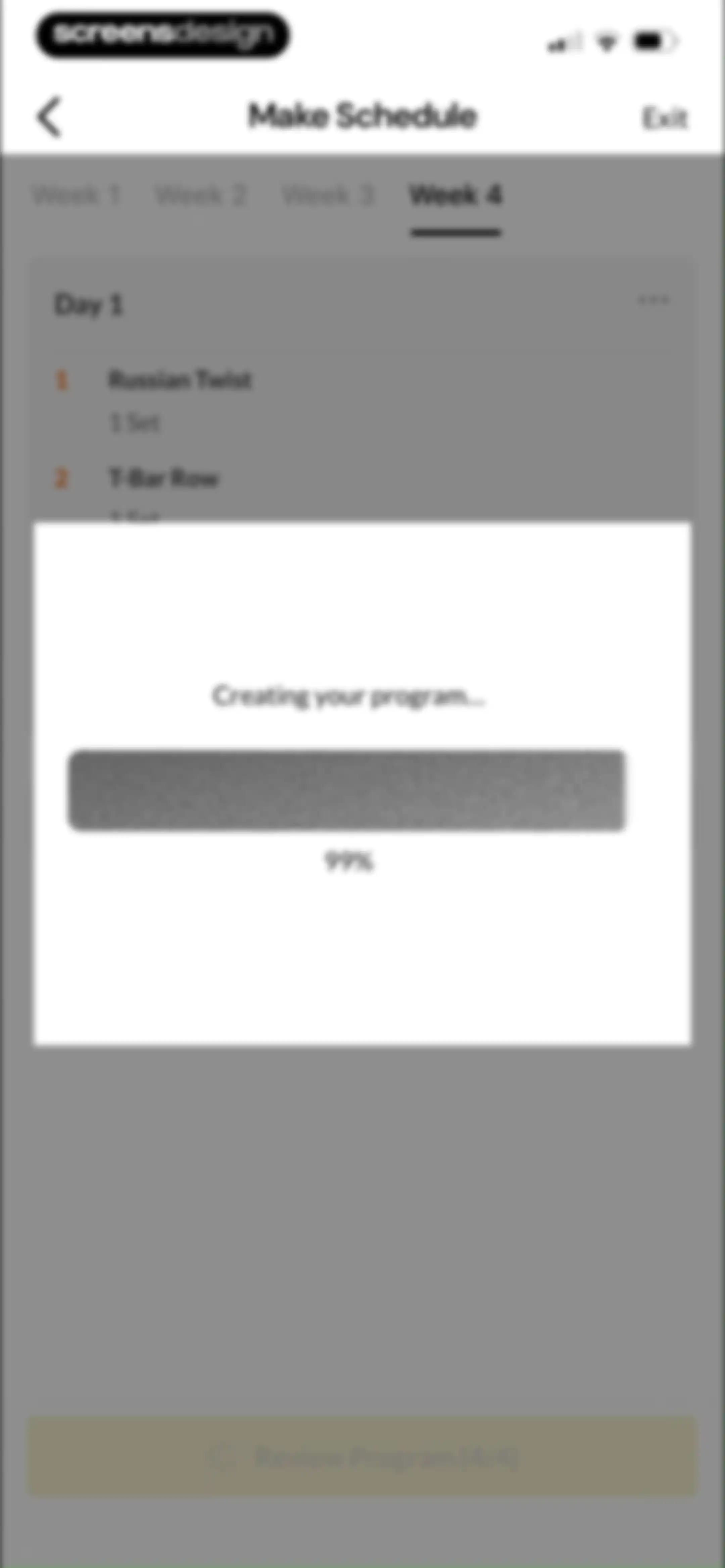 Boostcamp: Workout Programs screen 124
