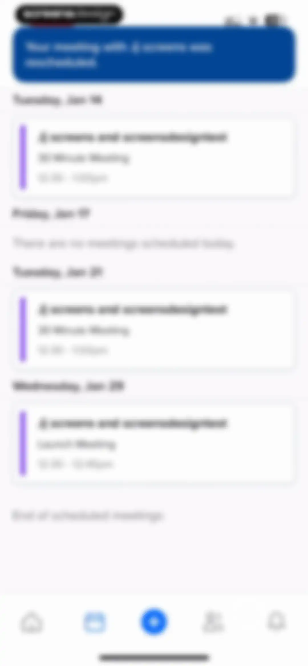 Calendly Mobile screen 76