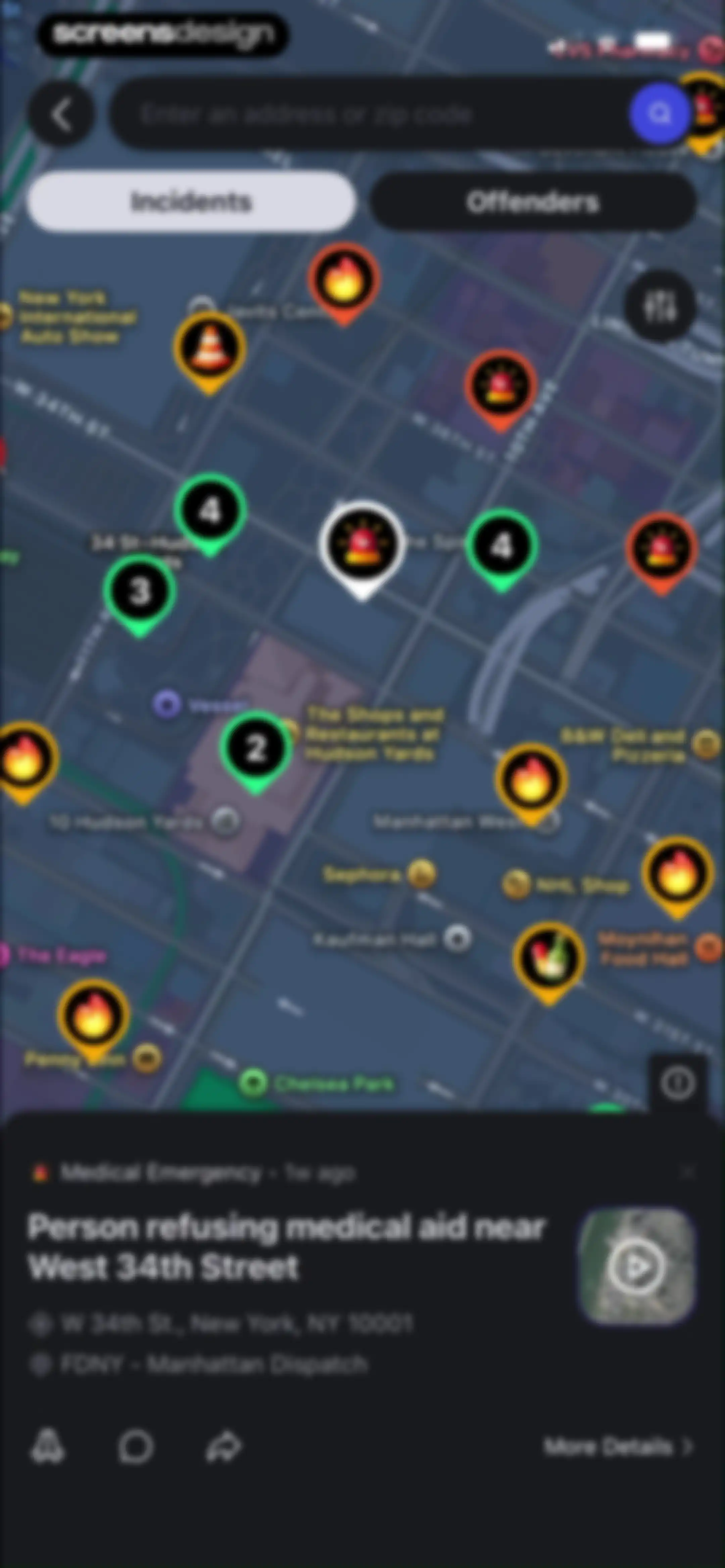 CrimeRadar Dispatch Audio screen 33