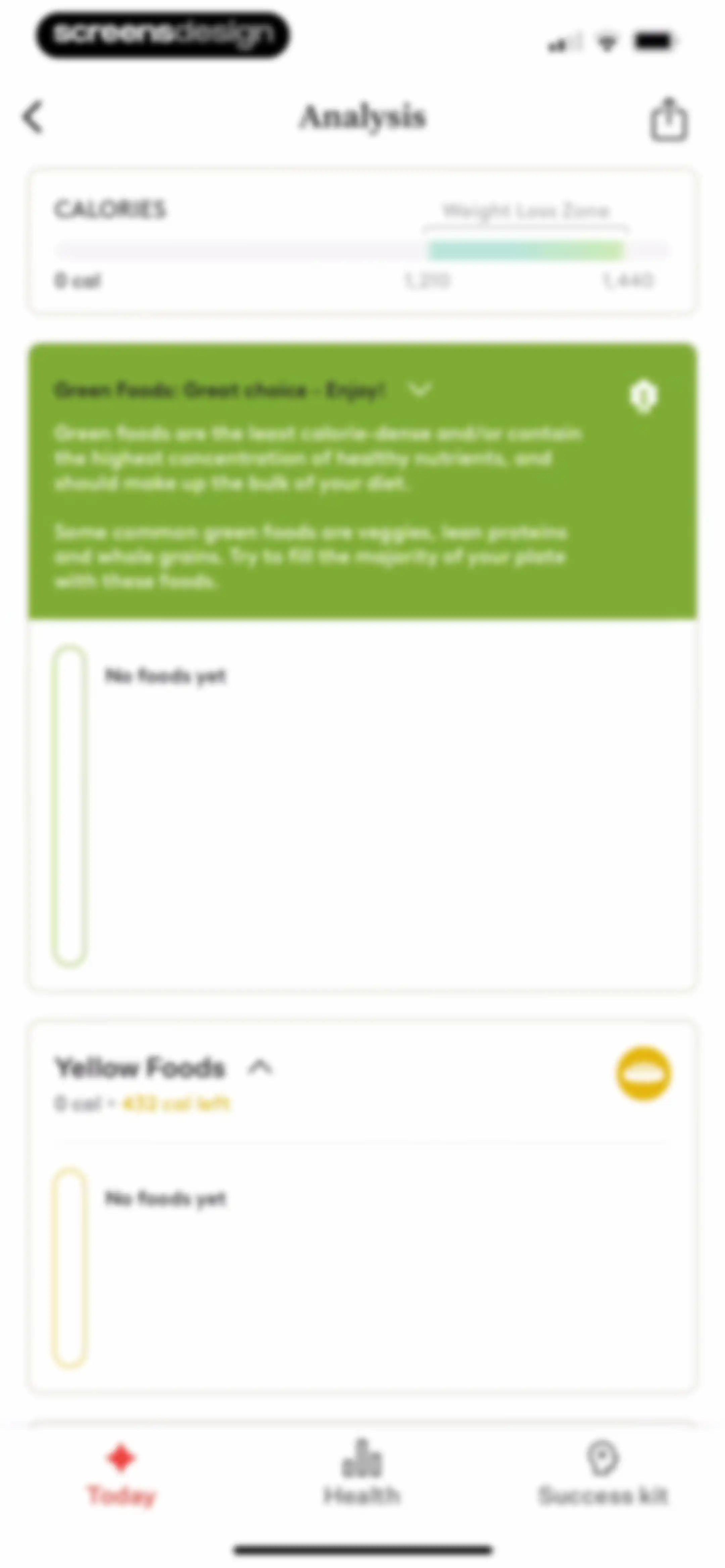 Noom Weight Loss, Food Tracker screen 138