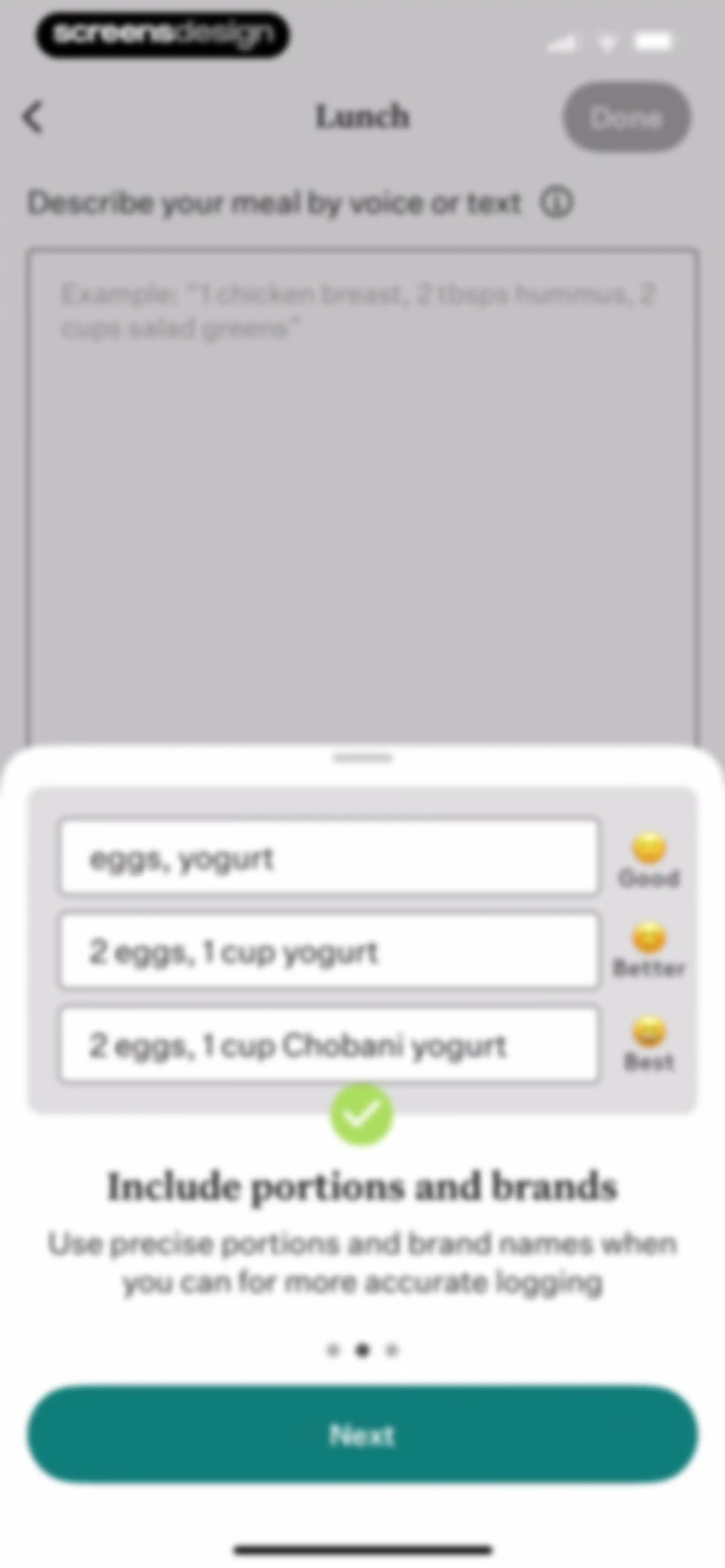 Noom Weight Loss, Food Tracker screen 190