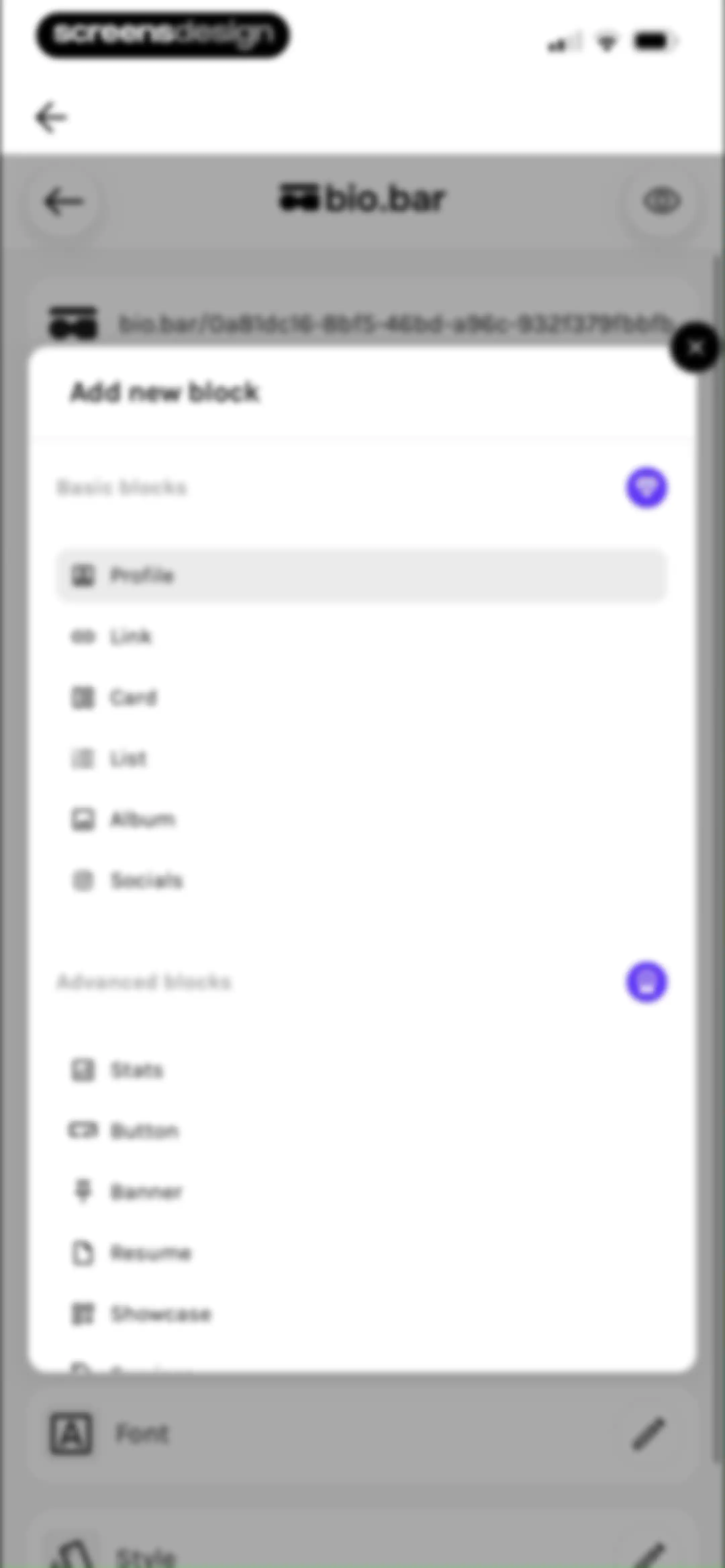 UNUM — Layout & Feed Preview screen 116