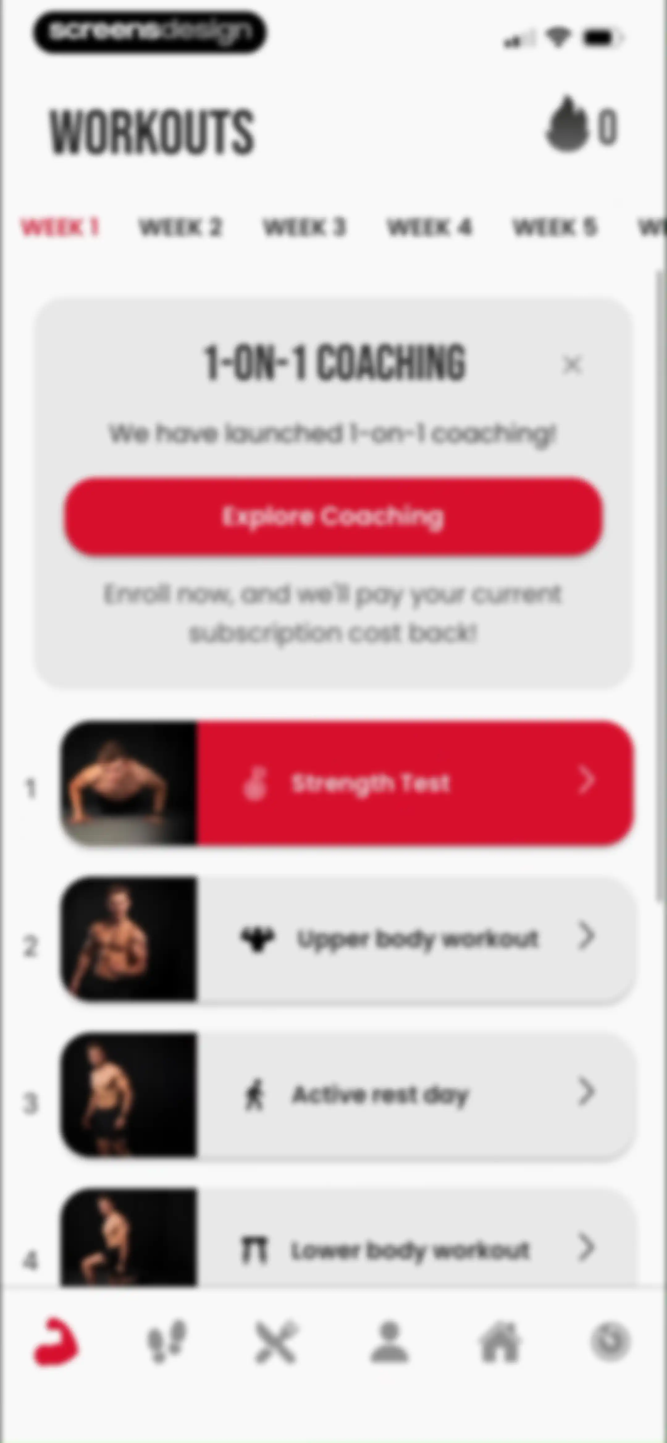 90 Day Challenge screen 36