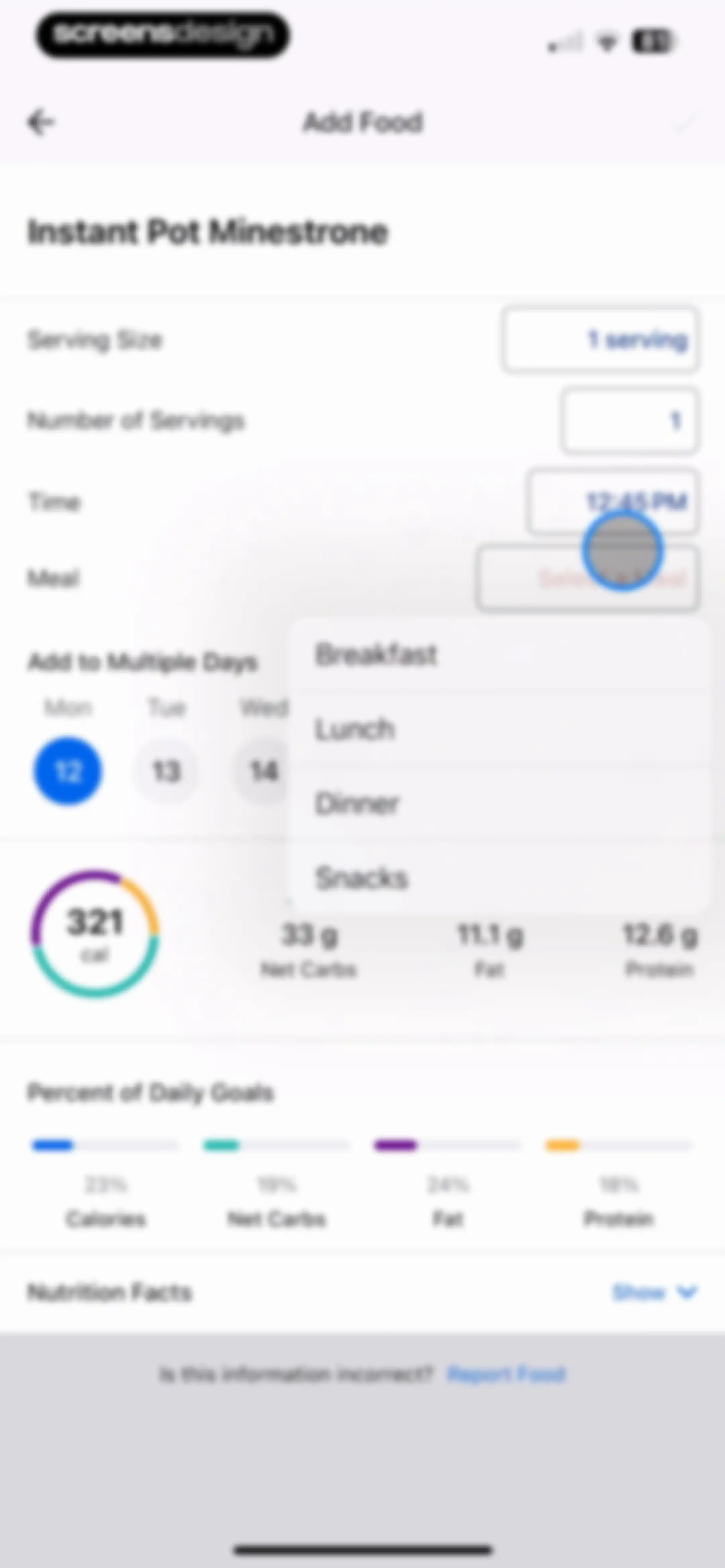 MyFitnessPal: Calorie Counter screen 161