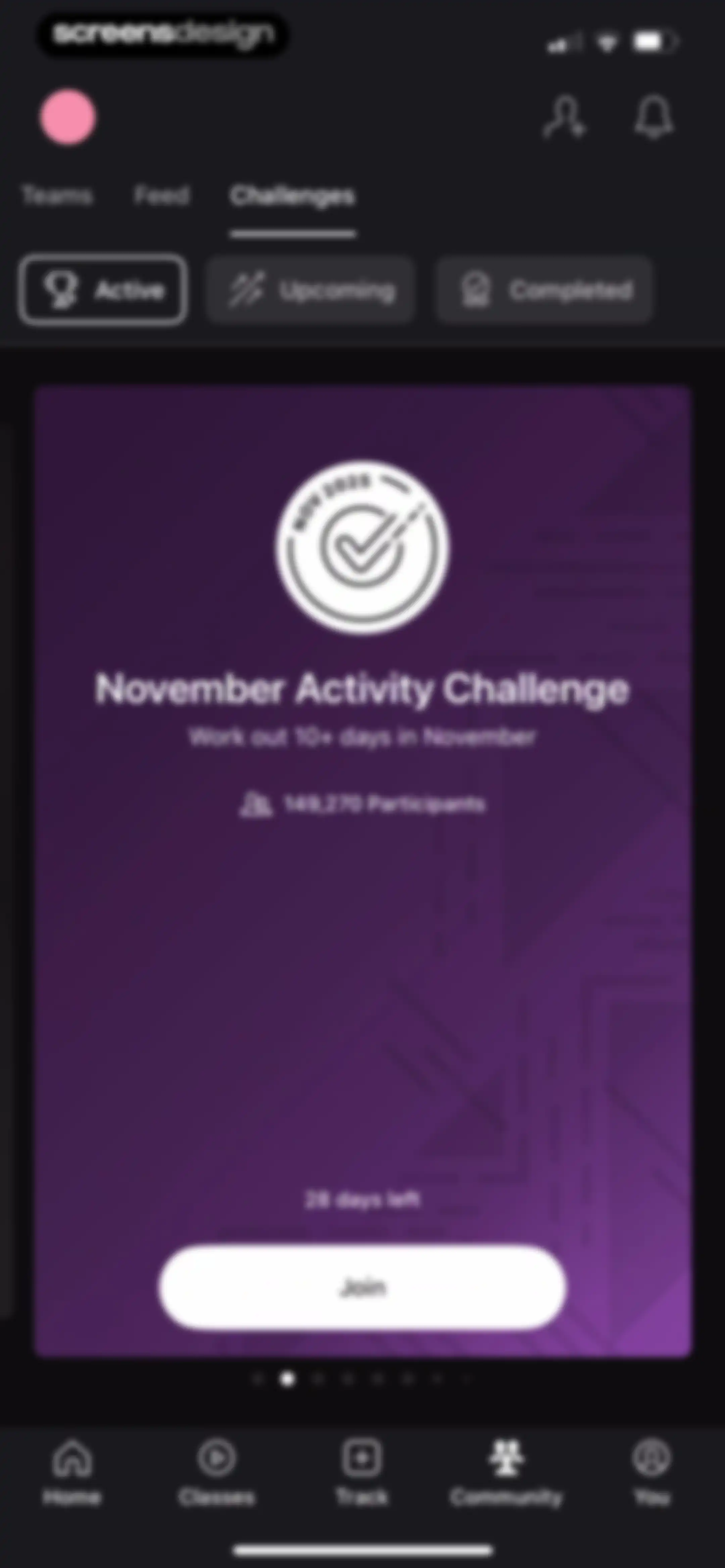 Peloton: Fitness & Workouts screen 214