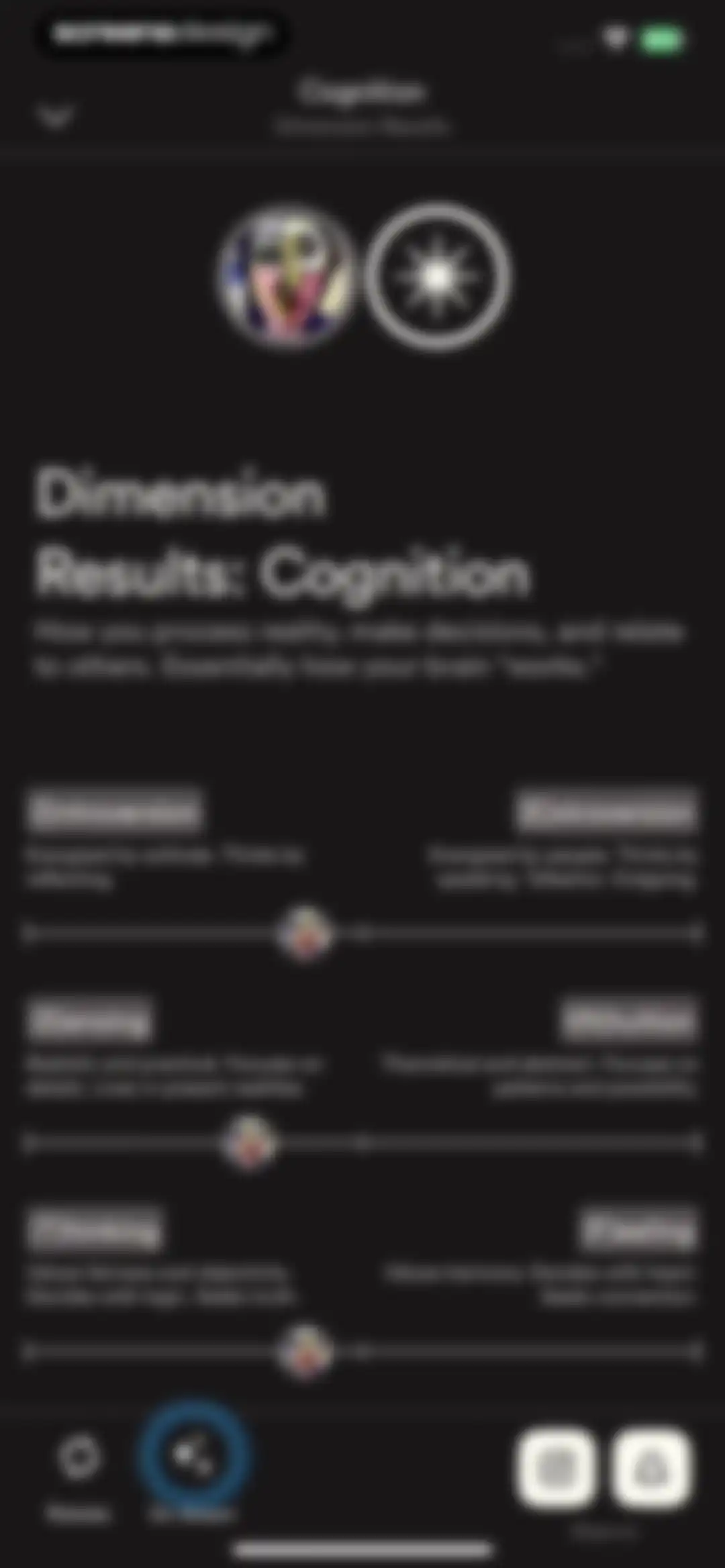 Dimensional: Personality Test screen 83