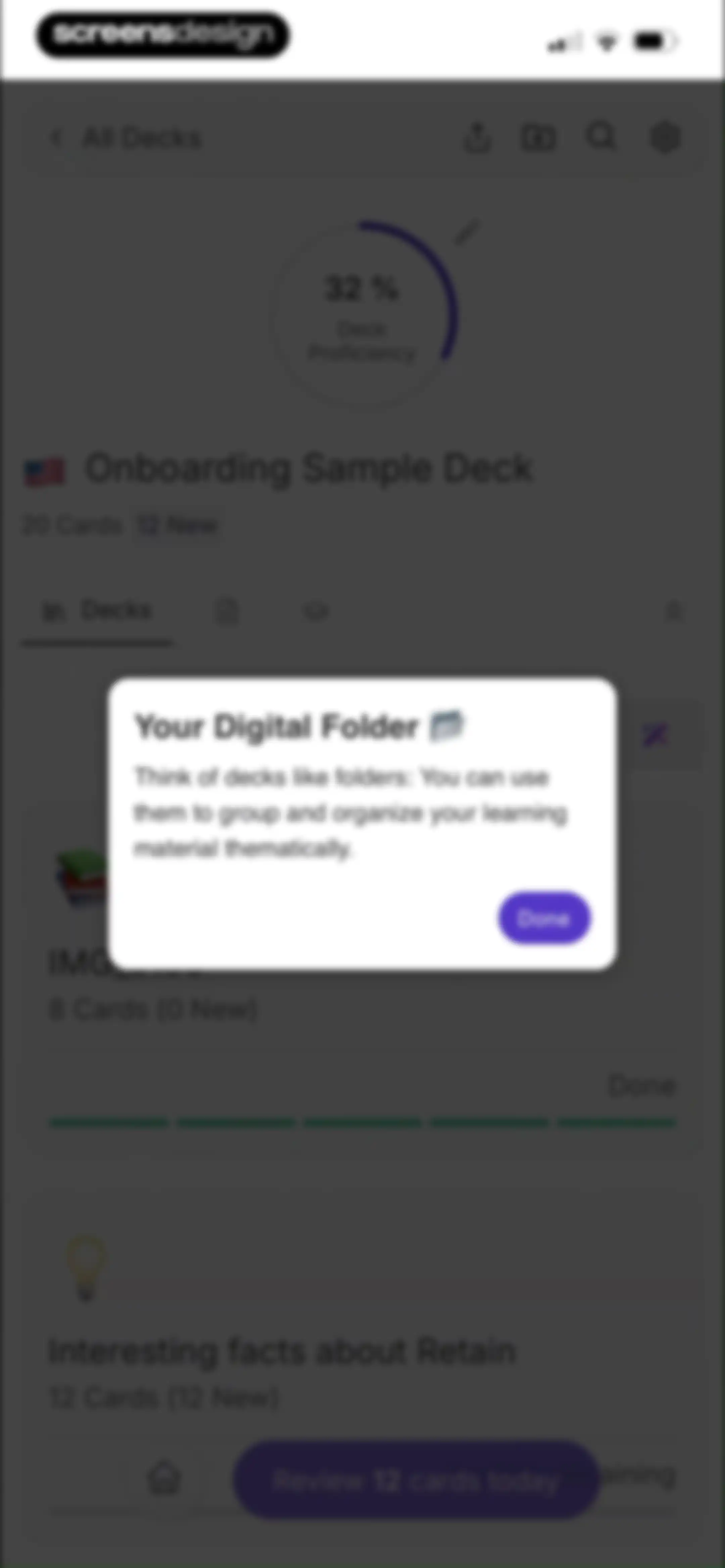 Retain Cards: AI Flashcards screen 126