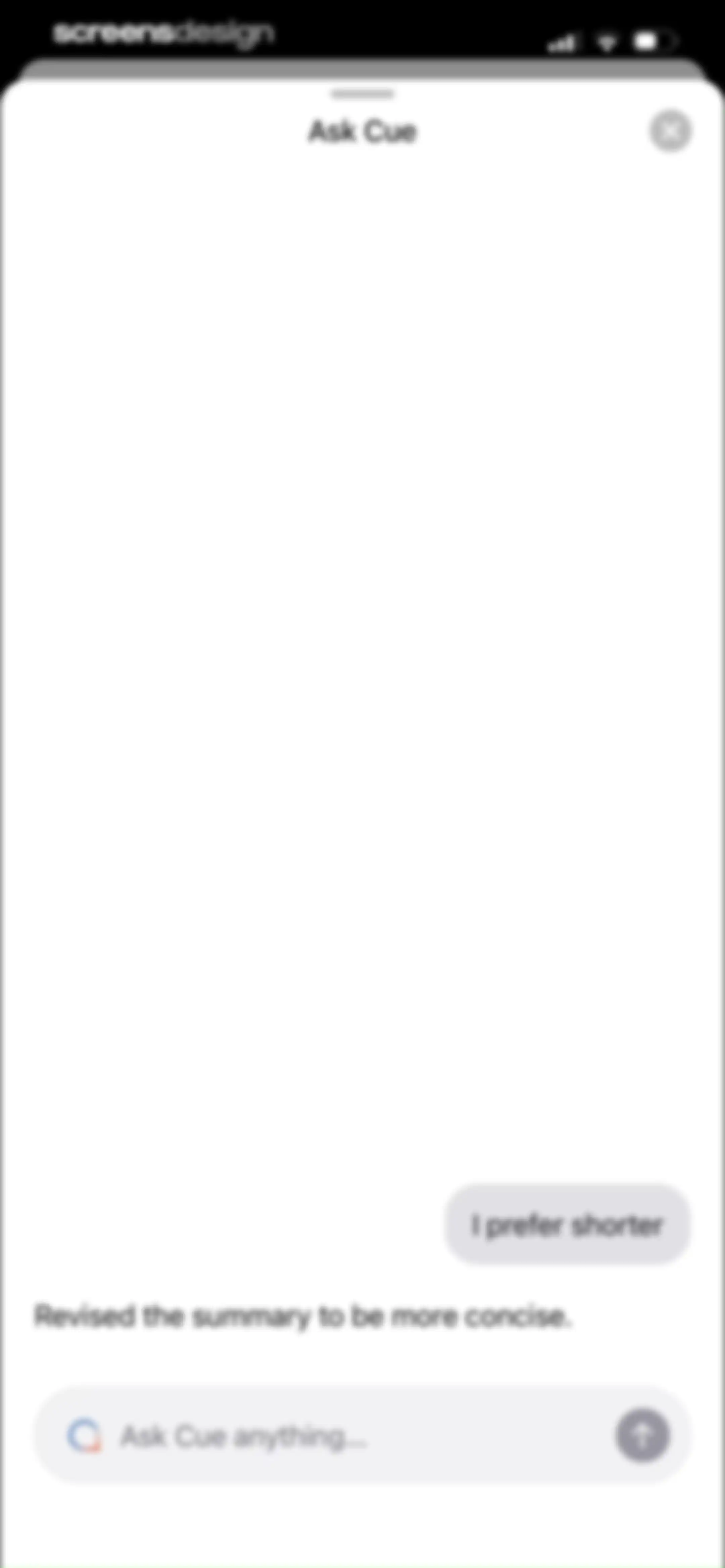 Cue: AI Note Taker & Recorder screen 47