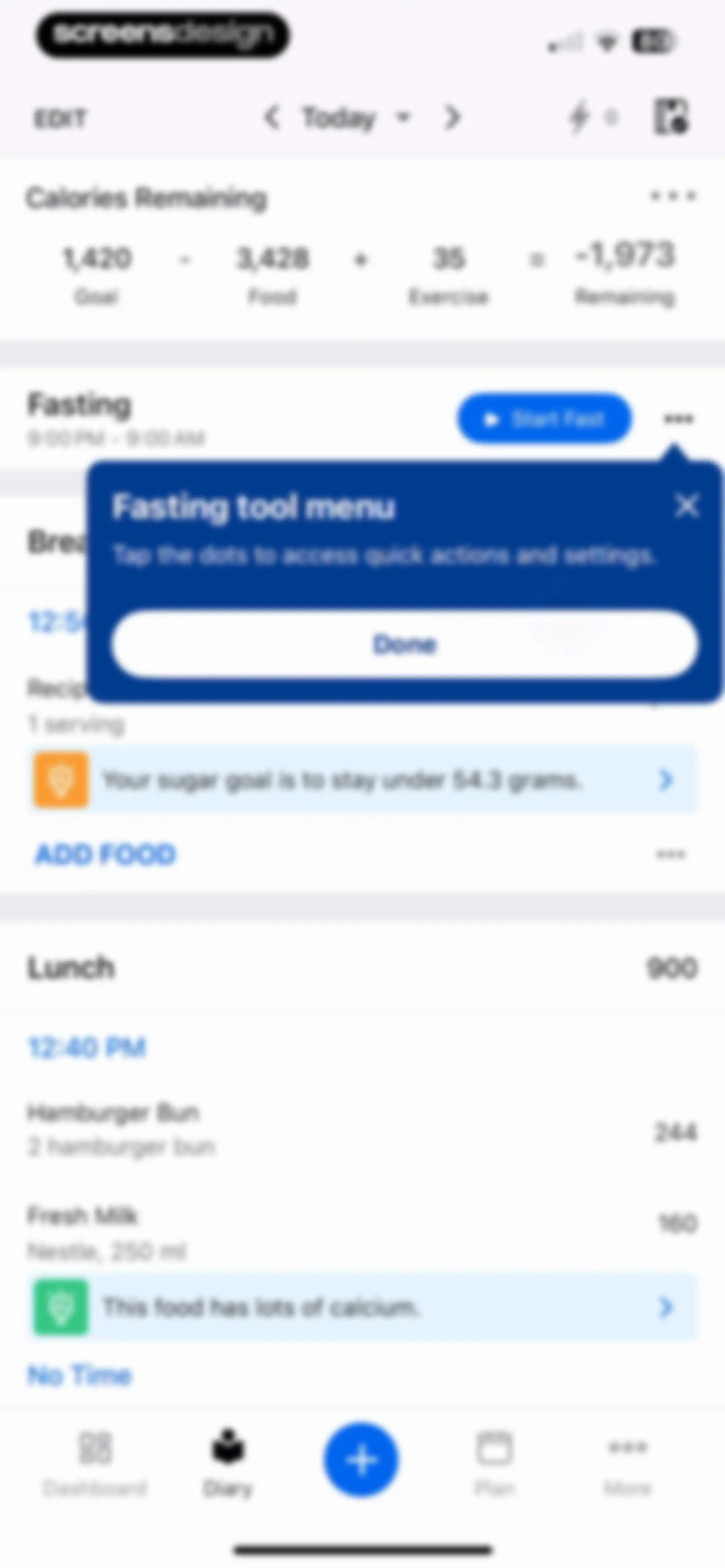 MyFitnessPal: Calorie Counter screen 215