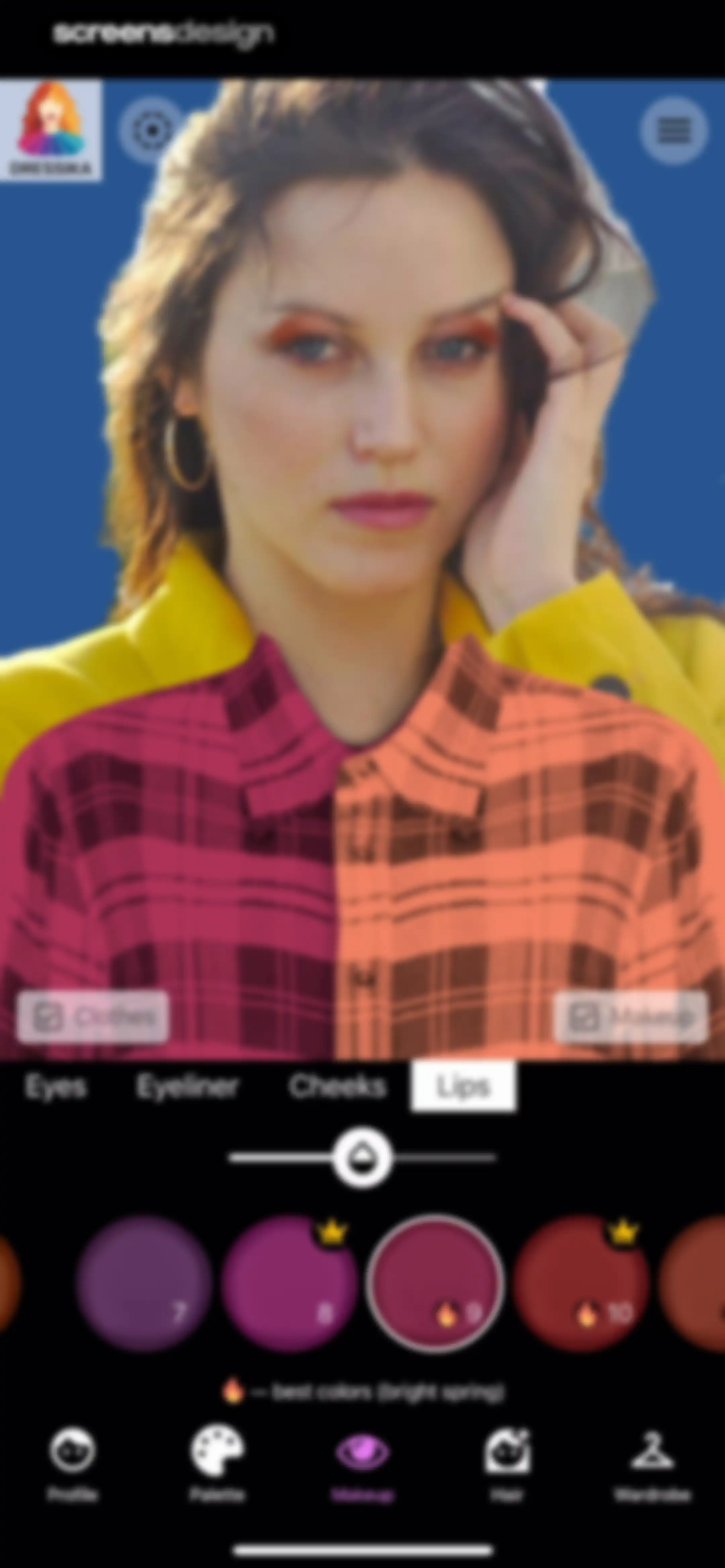 Color Analysis - Dressika screen 55