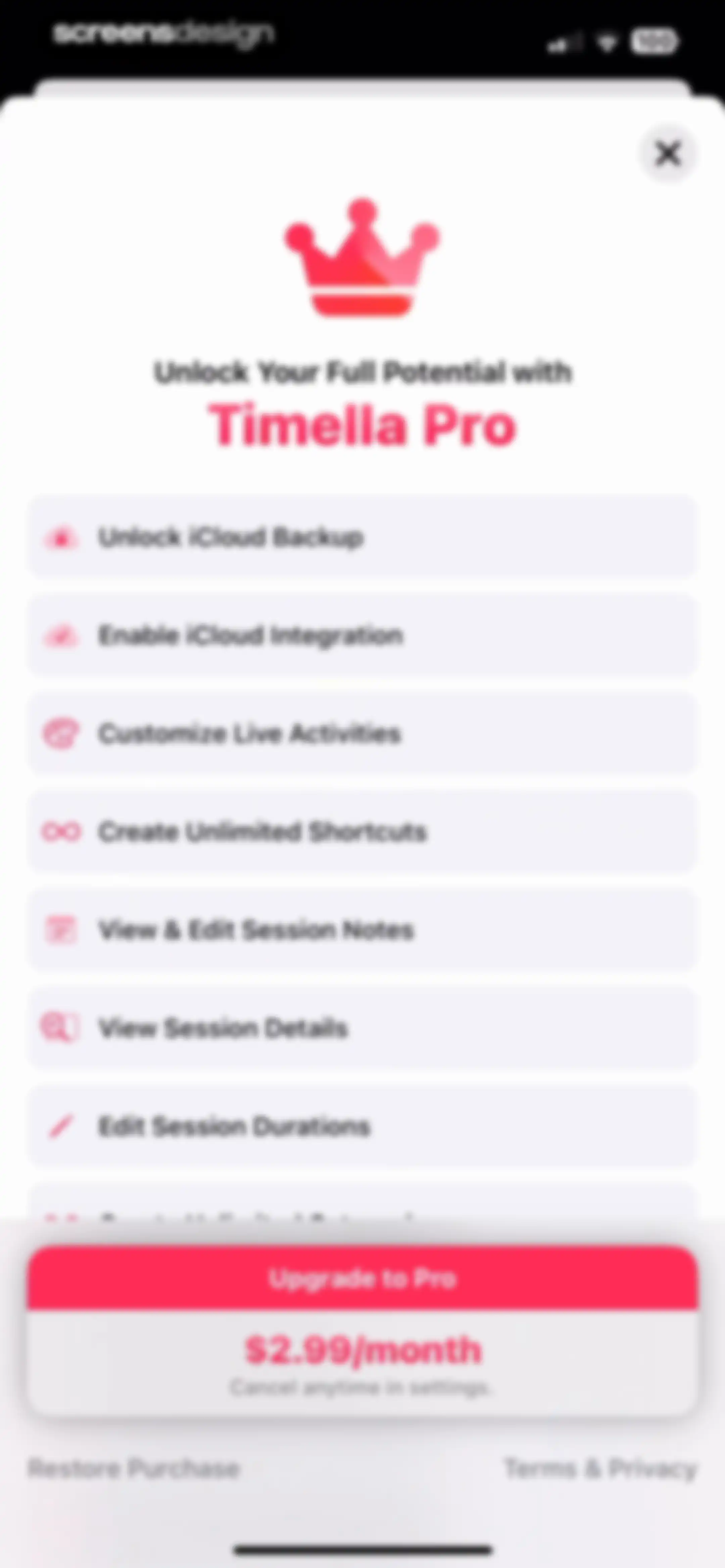 Timella: Study & Work Timer screen 3