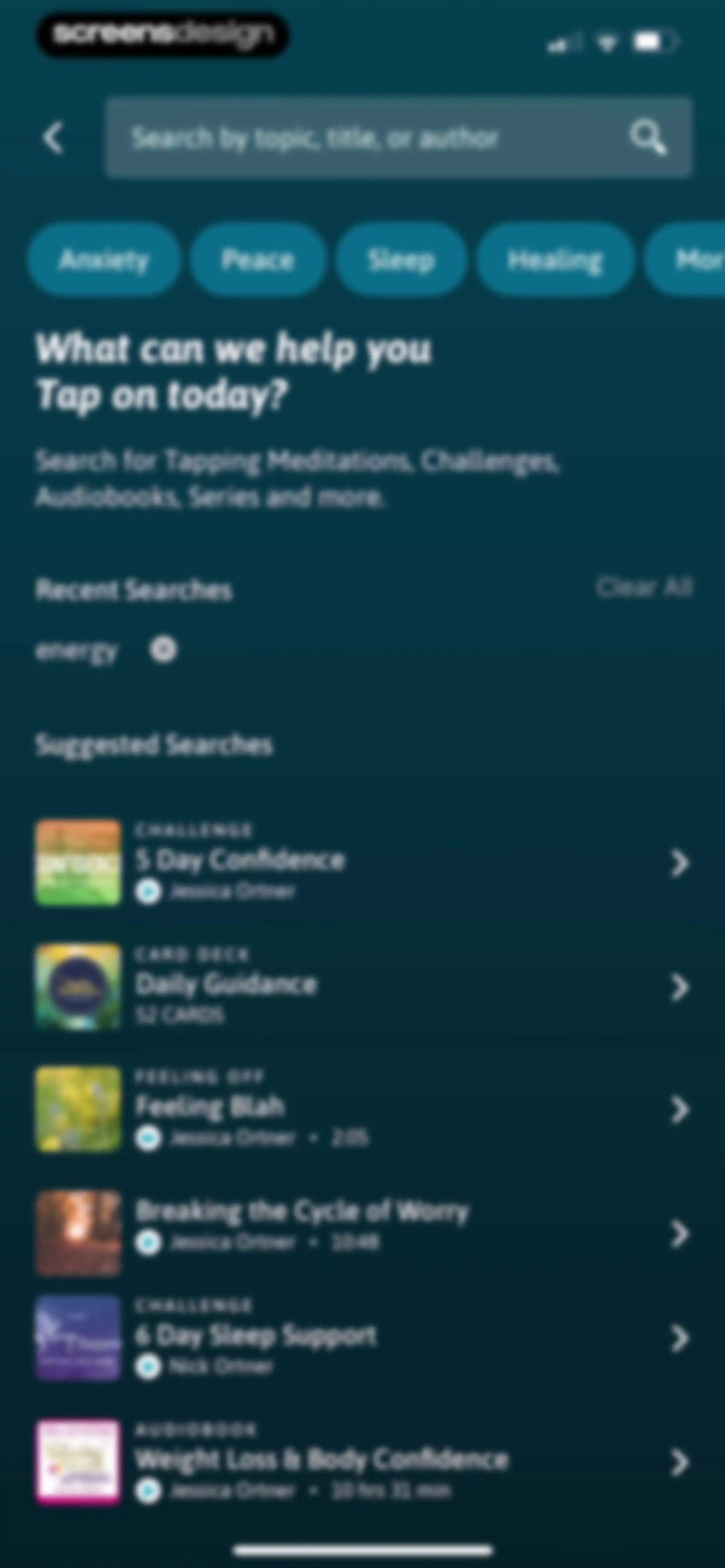 The Tapping Solution screen 82