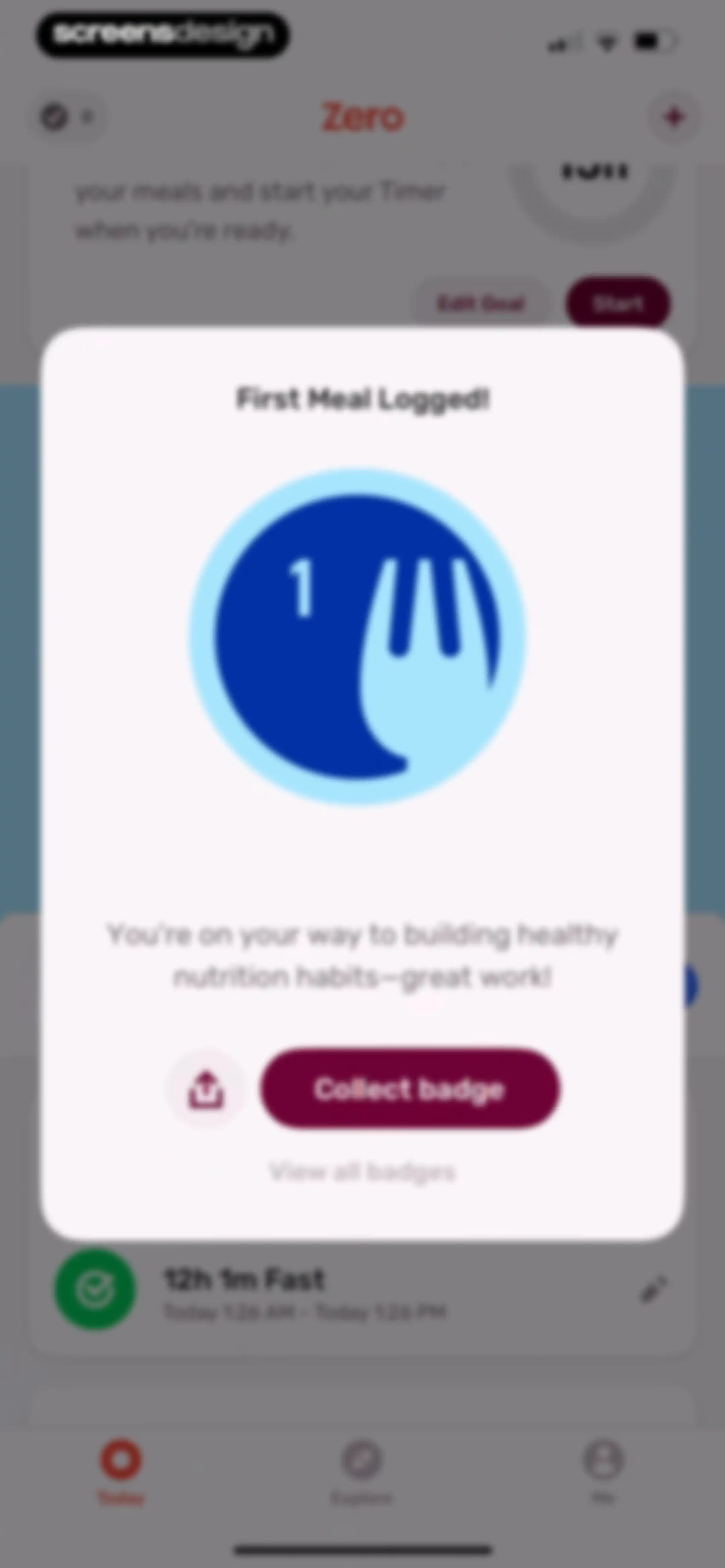 Zero: Fasting & Food Tracker screen 60