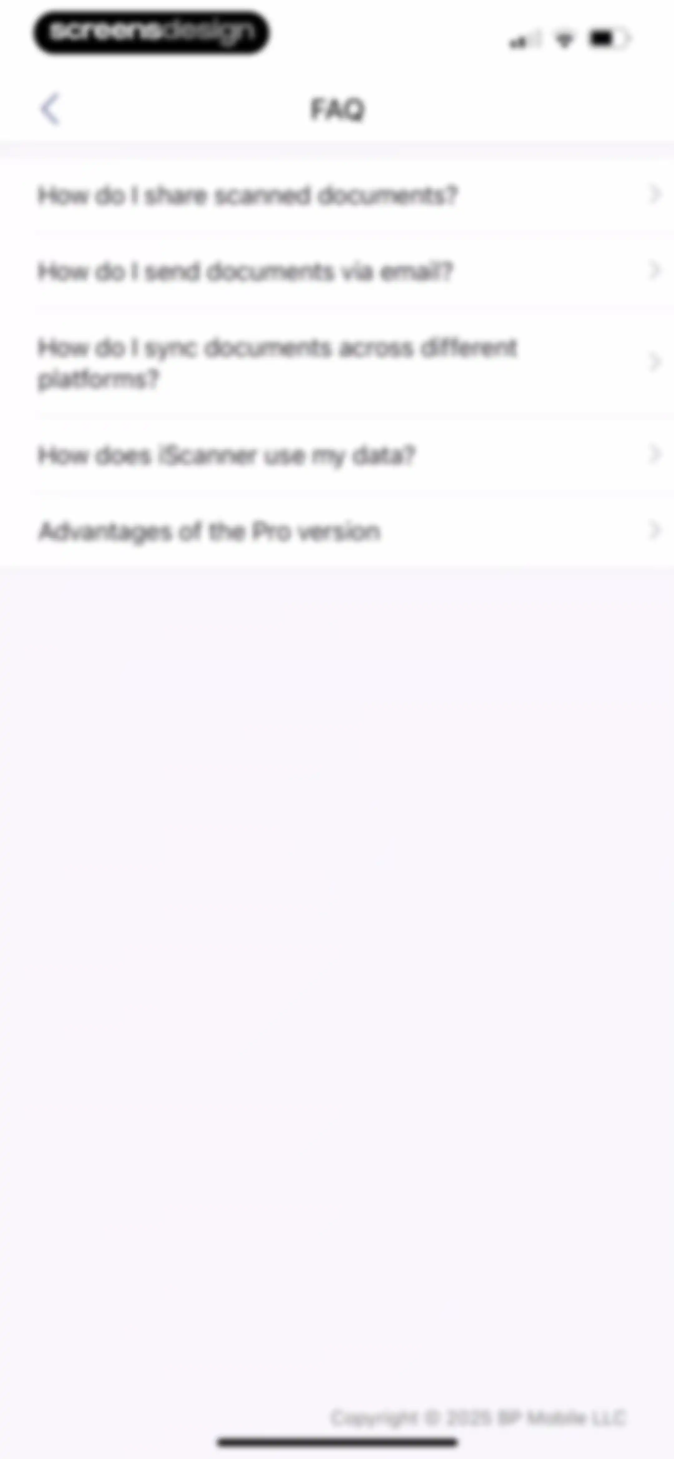 iScanner: PDF Document Scanner screen 204