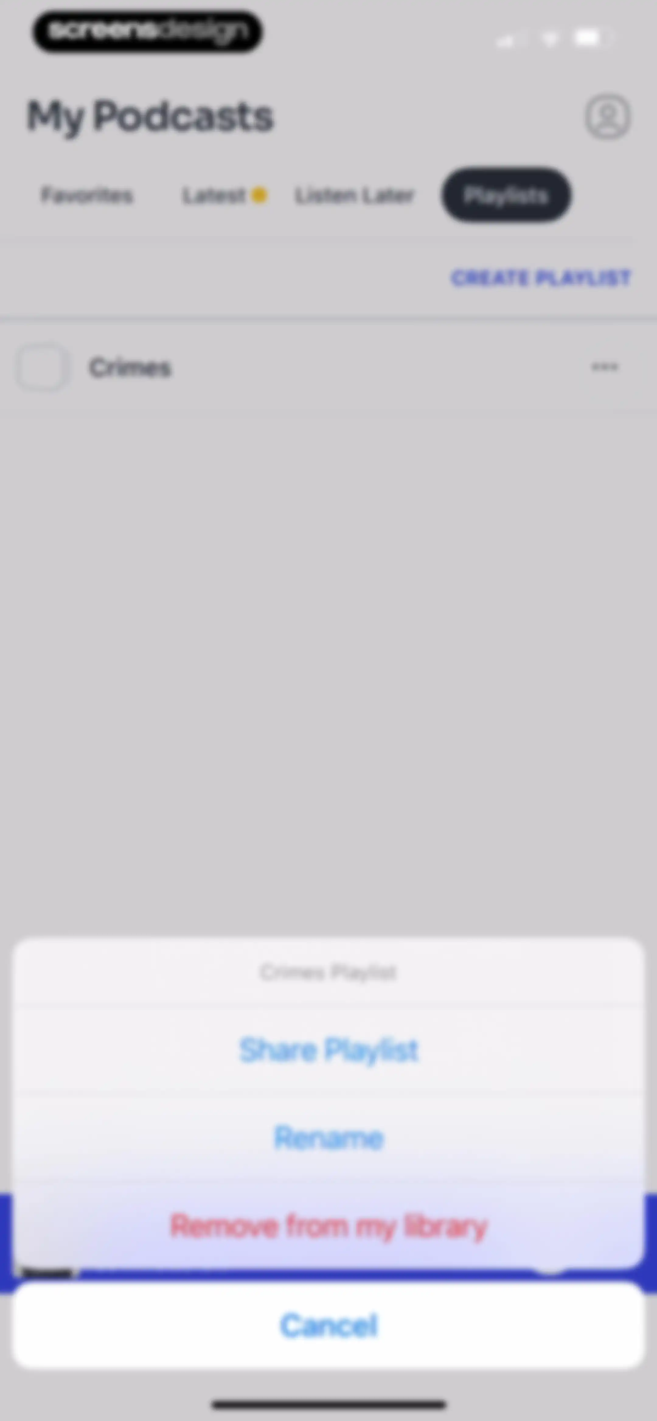 Podcast App screen 82