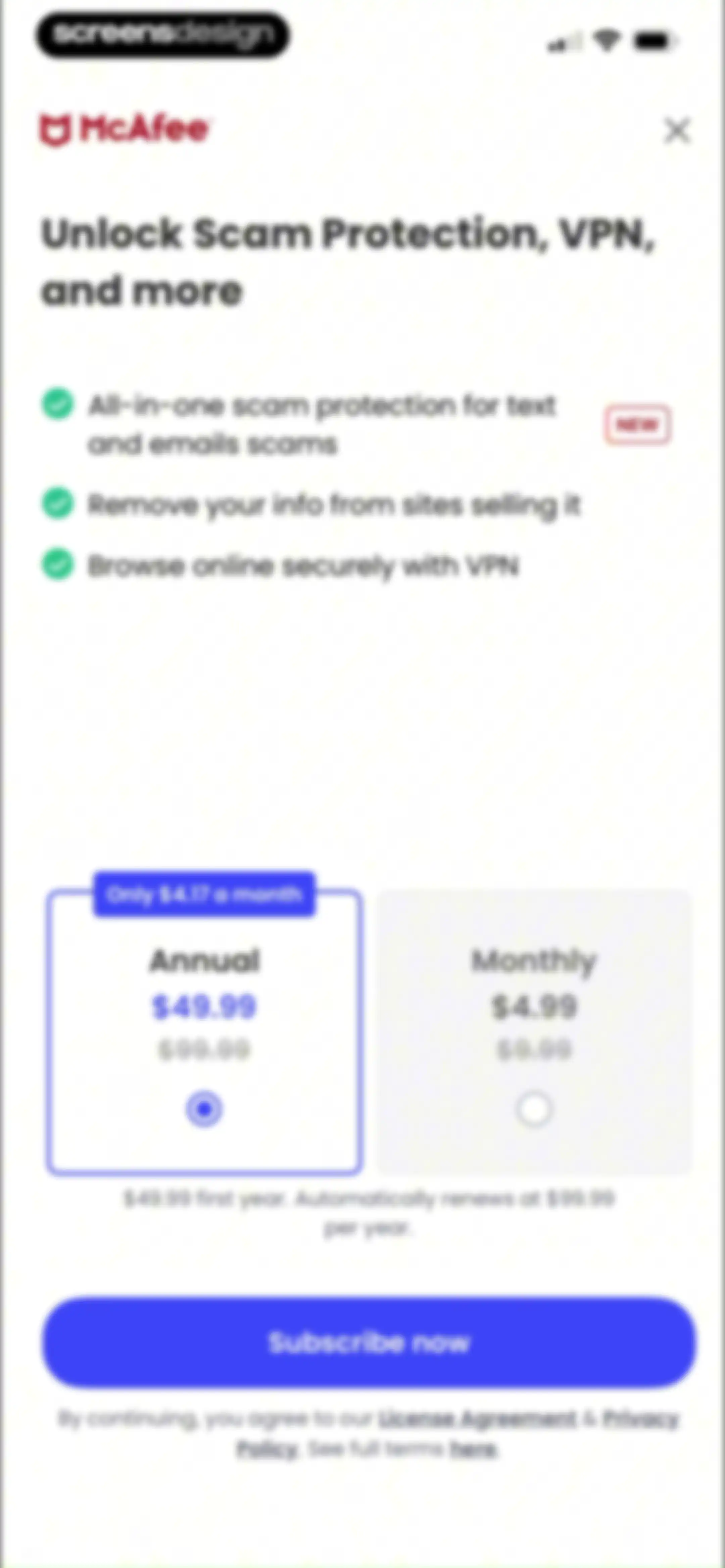 McAfee: Stay Secure & Private screen 3