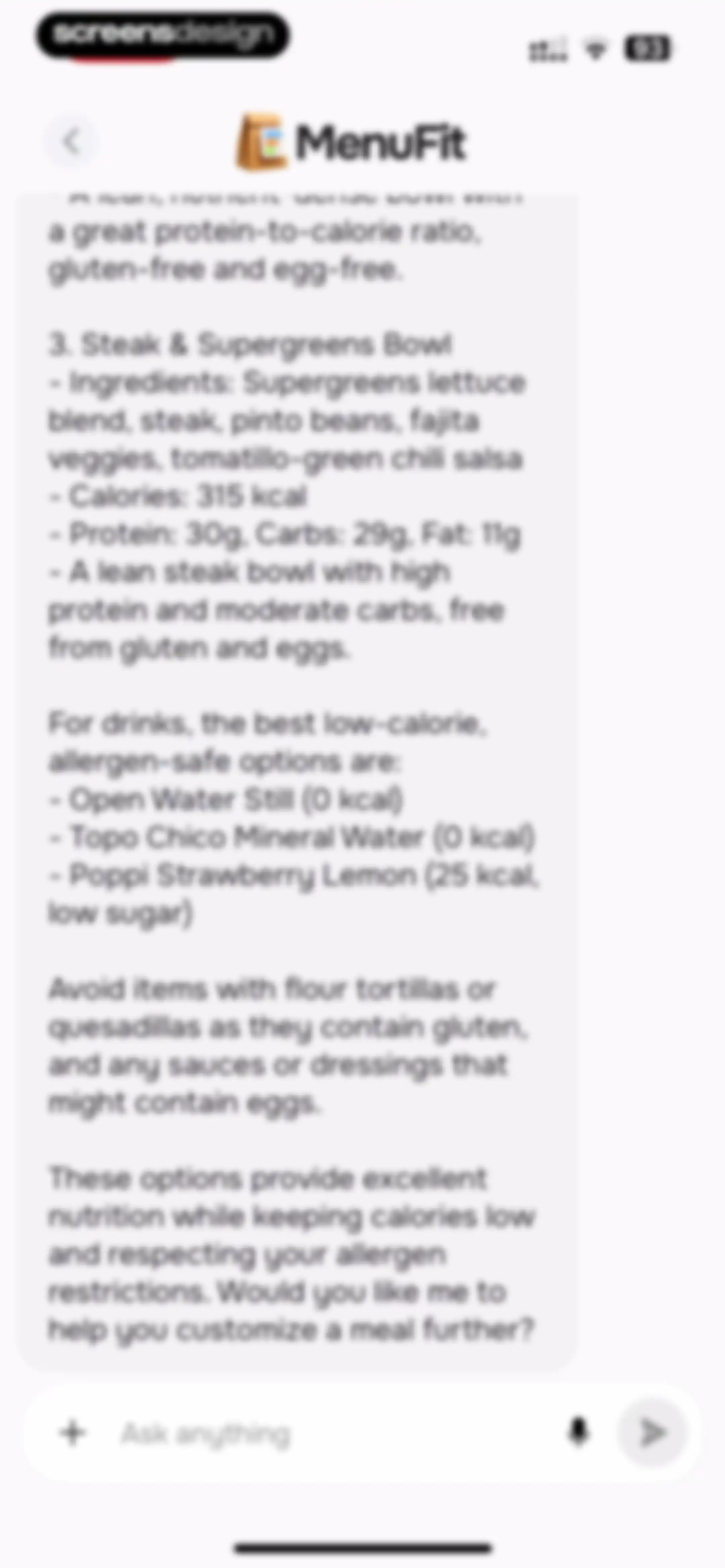 MenuFit - Healthy Eating Out screen 66