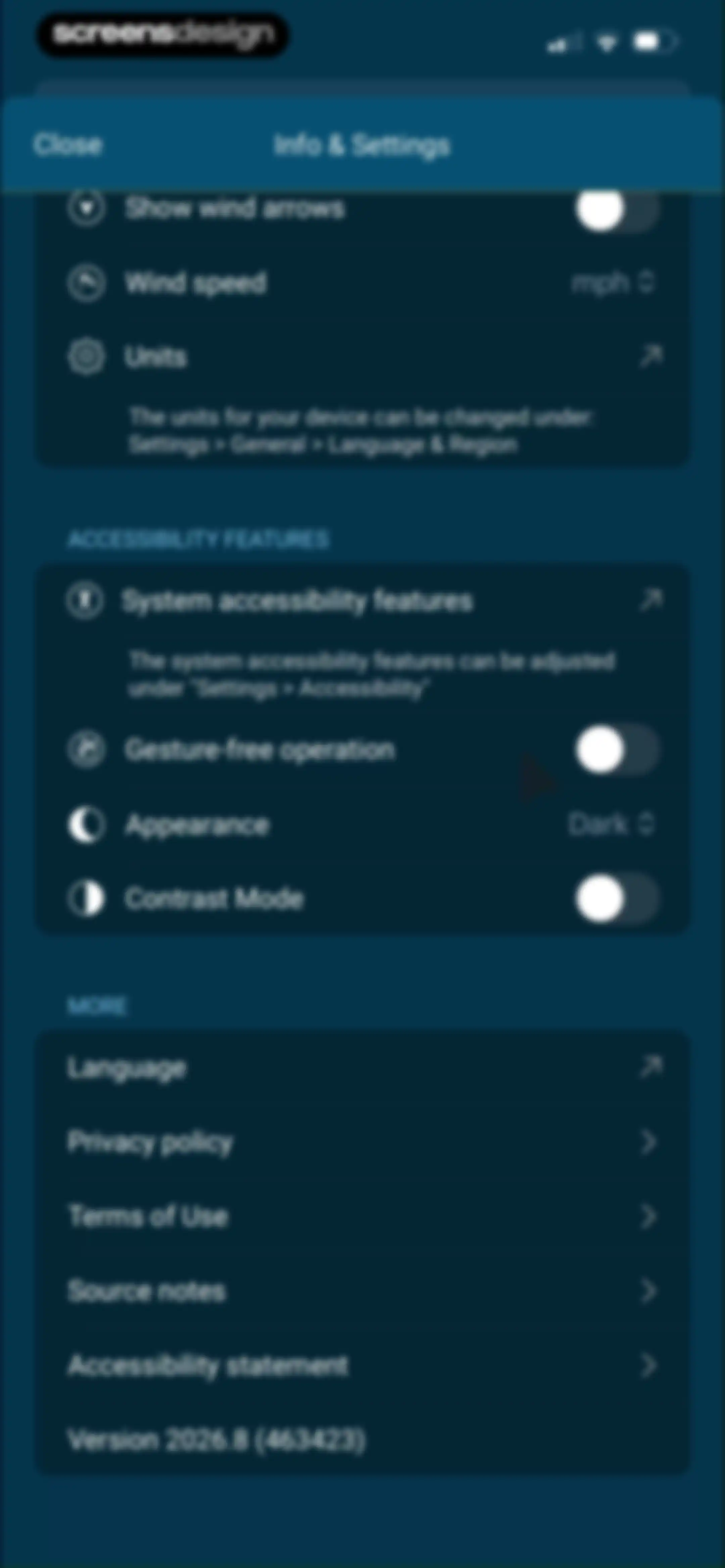 Weather & Radar screen 48