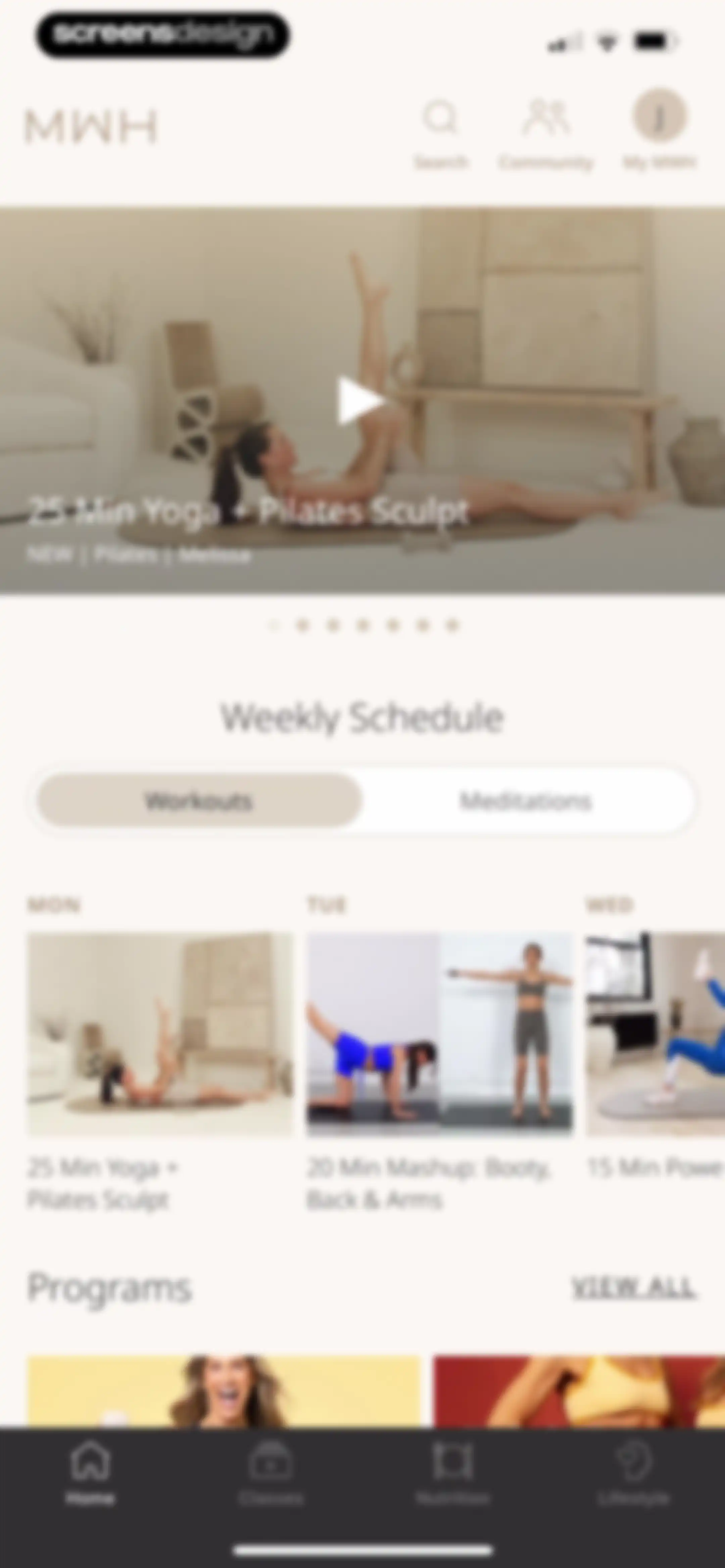 MWH: Fitness + Wellness screen 17