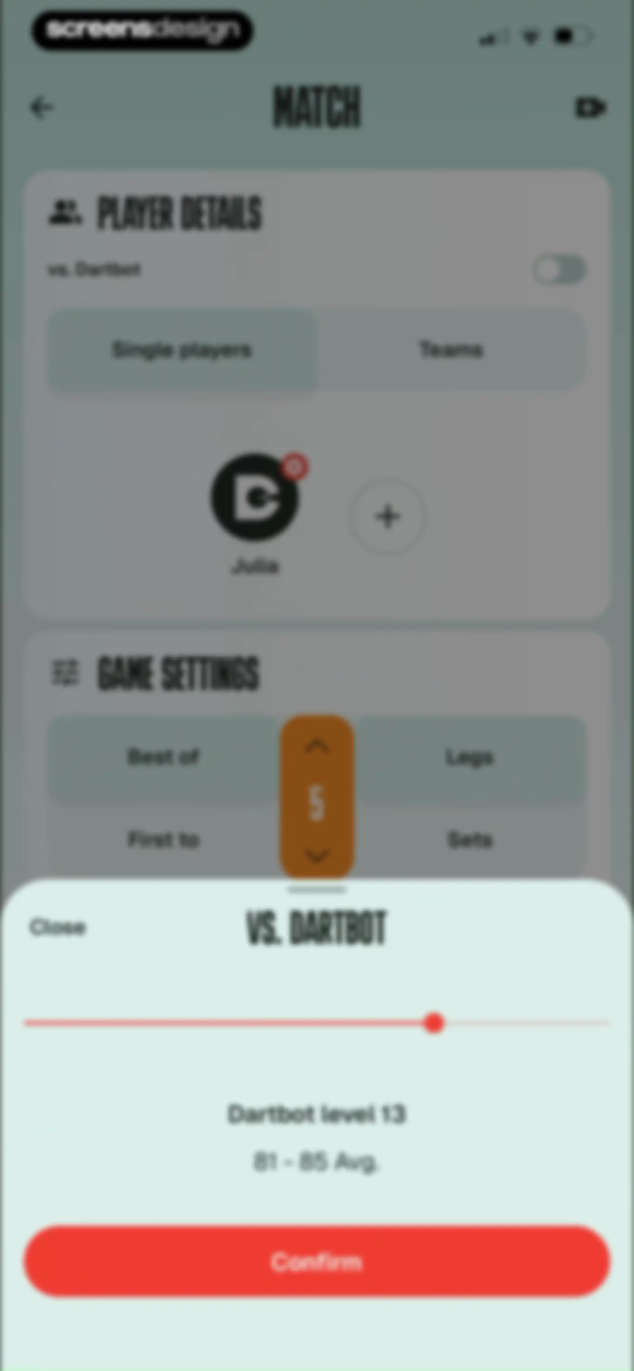 DartCounter screen 16