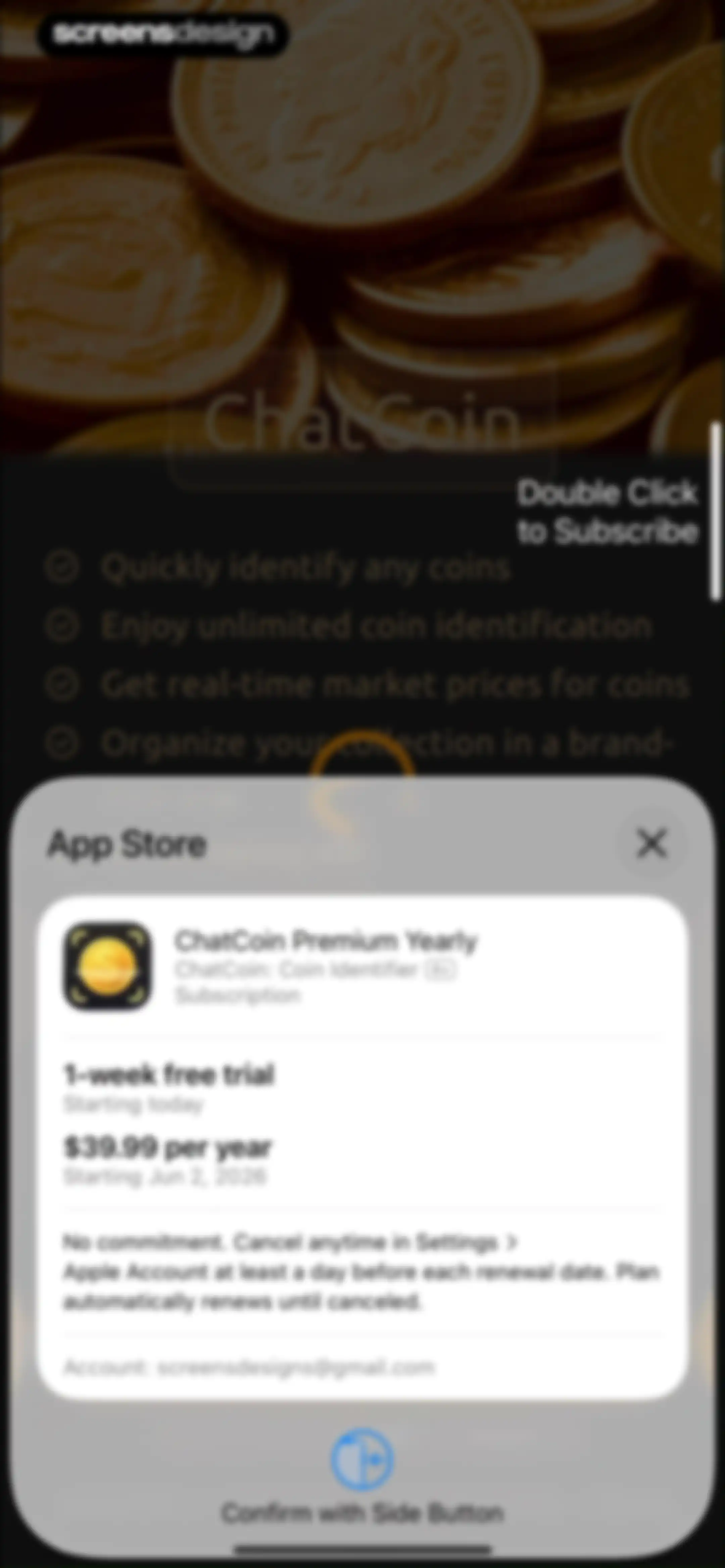 ChatCoin: Coin Identifier screen 5