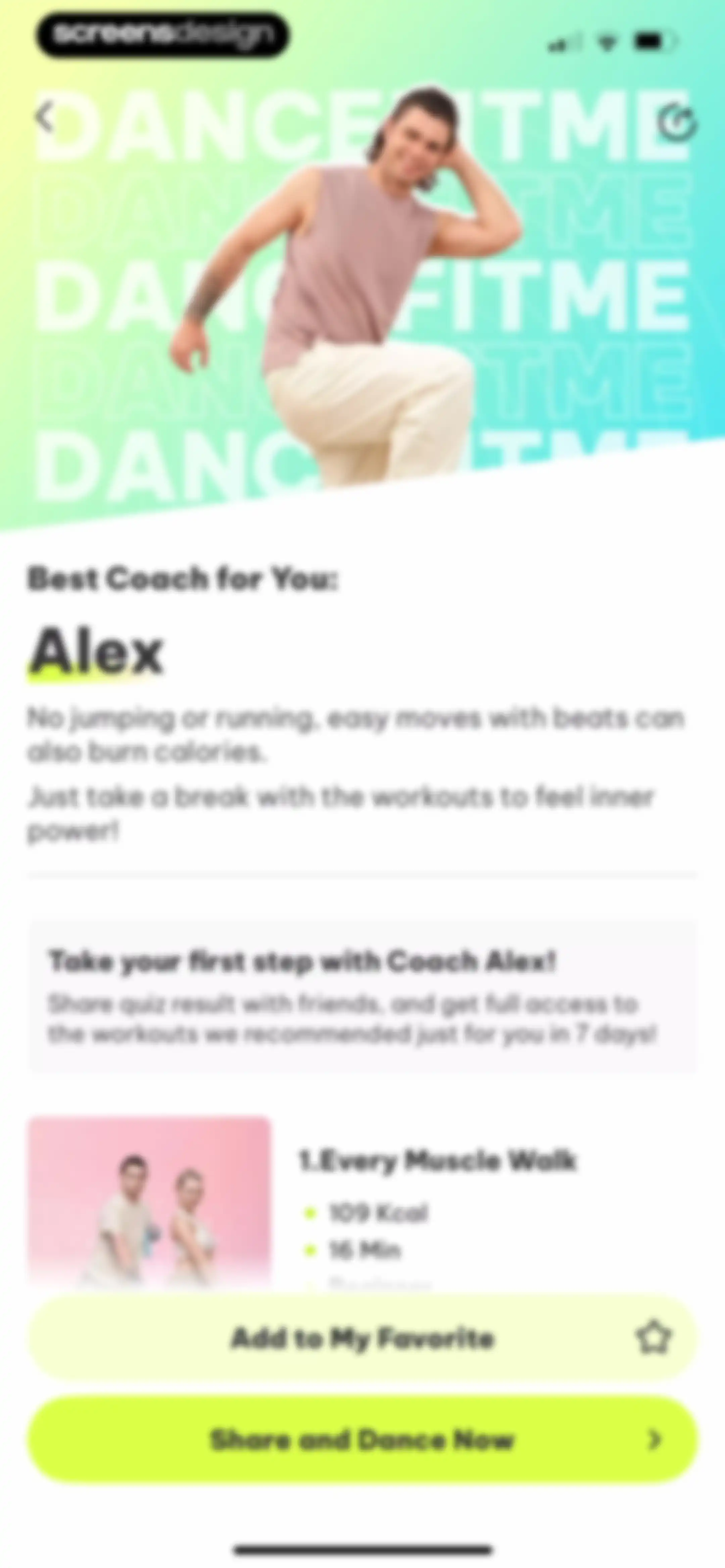 Dancefitme: Fun weight loss screen 87