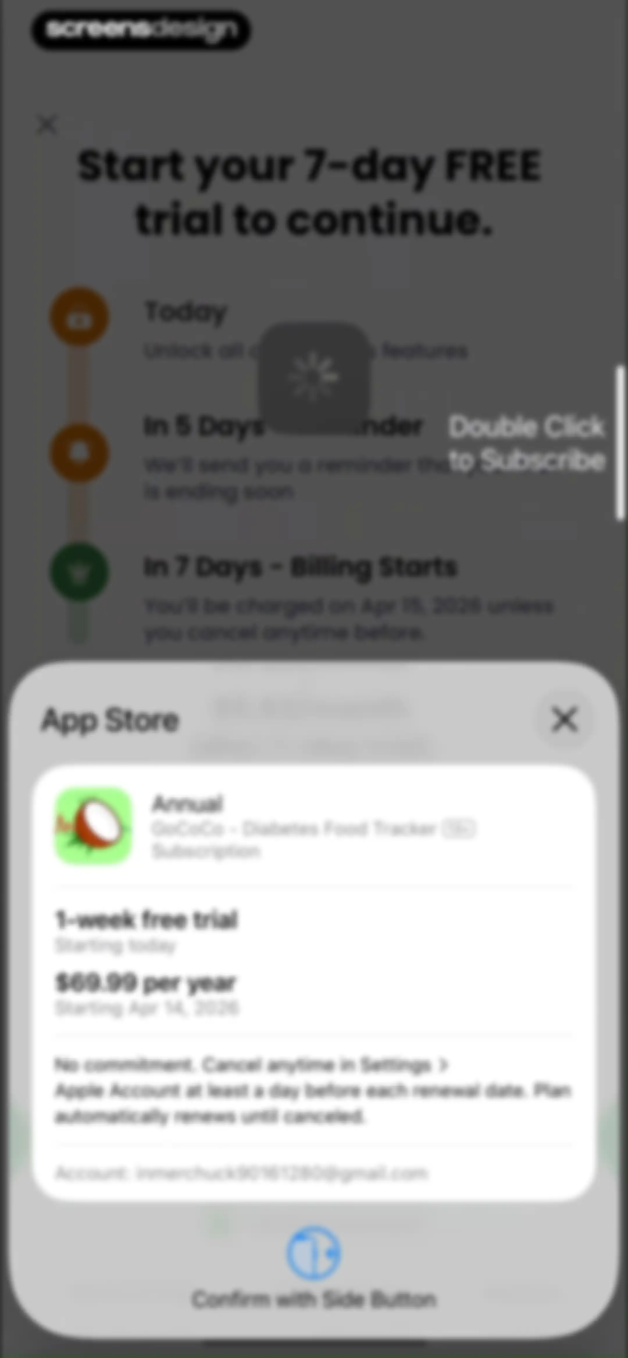 Diabetes food tracker - Gococo screen 57
