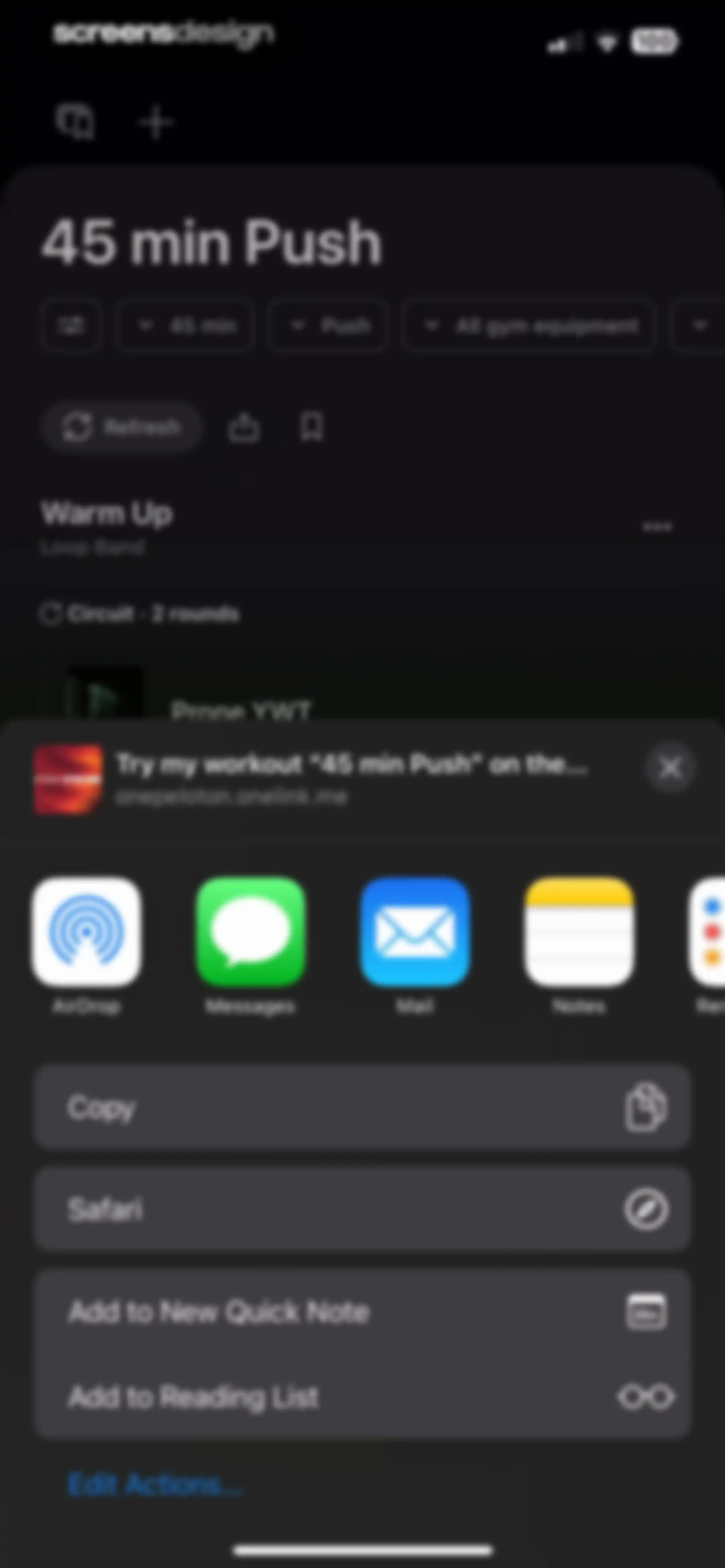 Peloton Strength+ screen 98