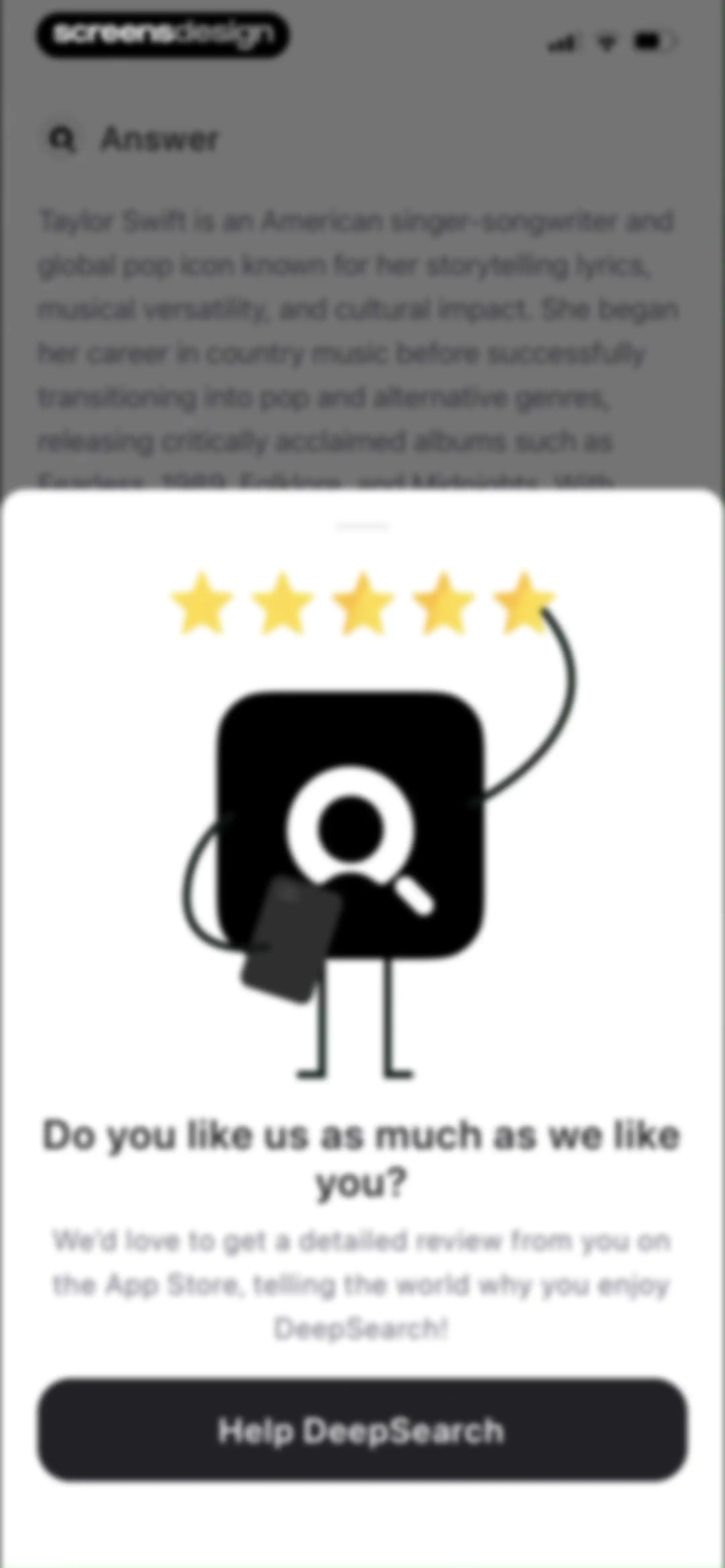 Deepsearch AI Search Assistant screen 18