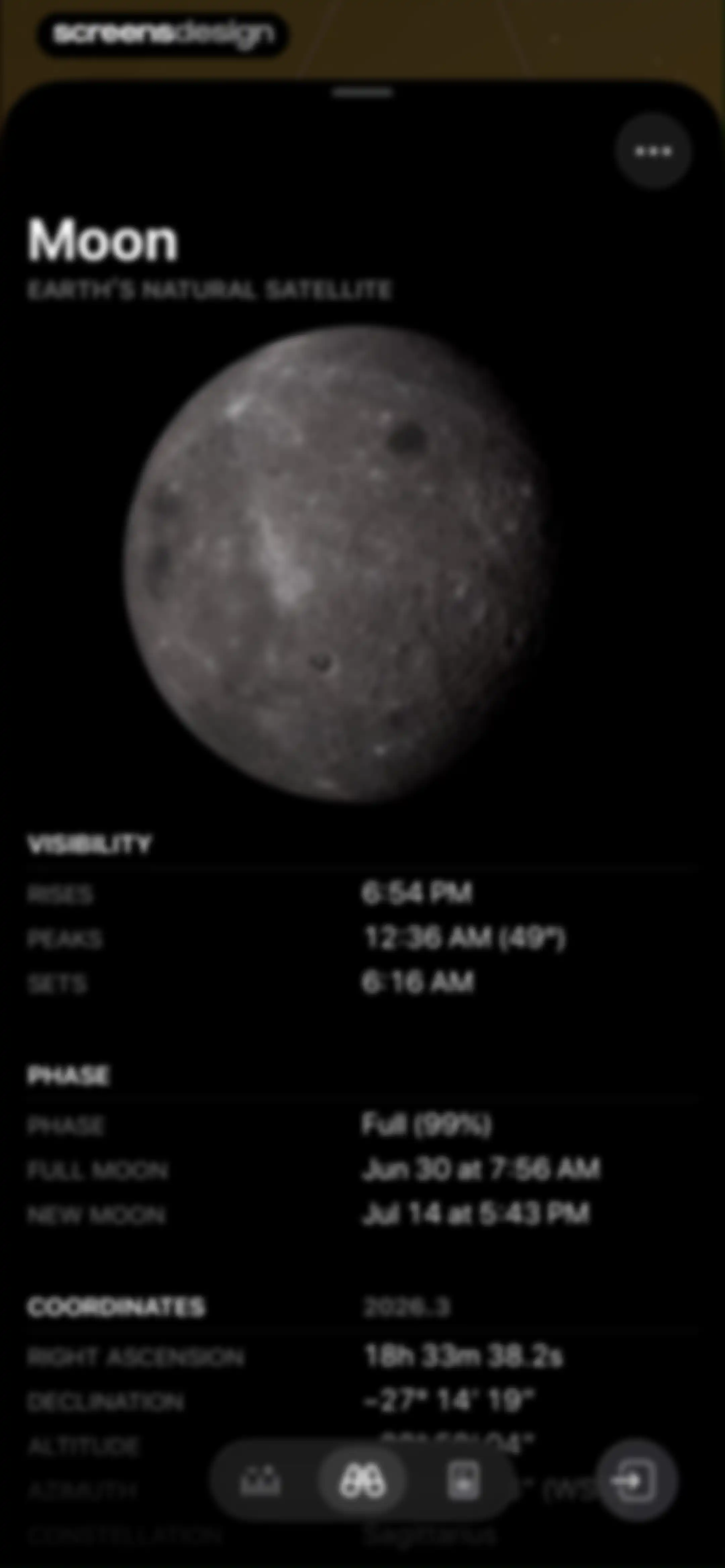 Sky Guide screen 74