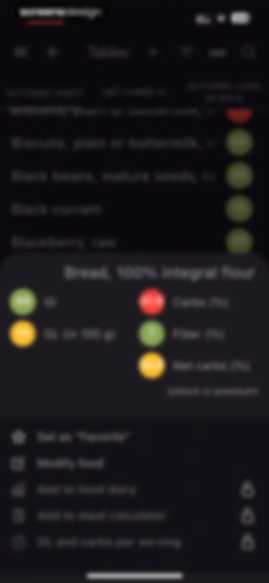 Glycemic Index Load Net Carbs screen 16