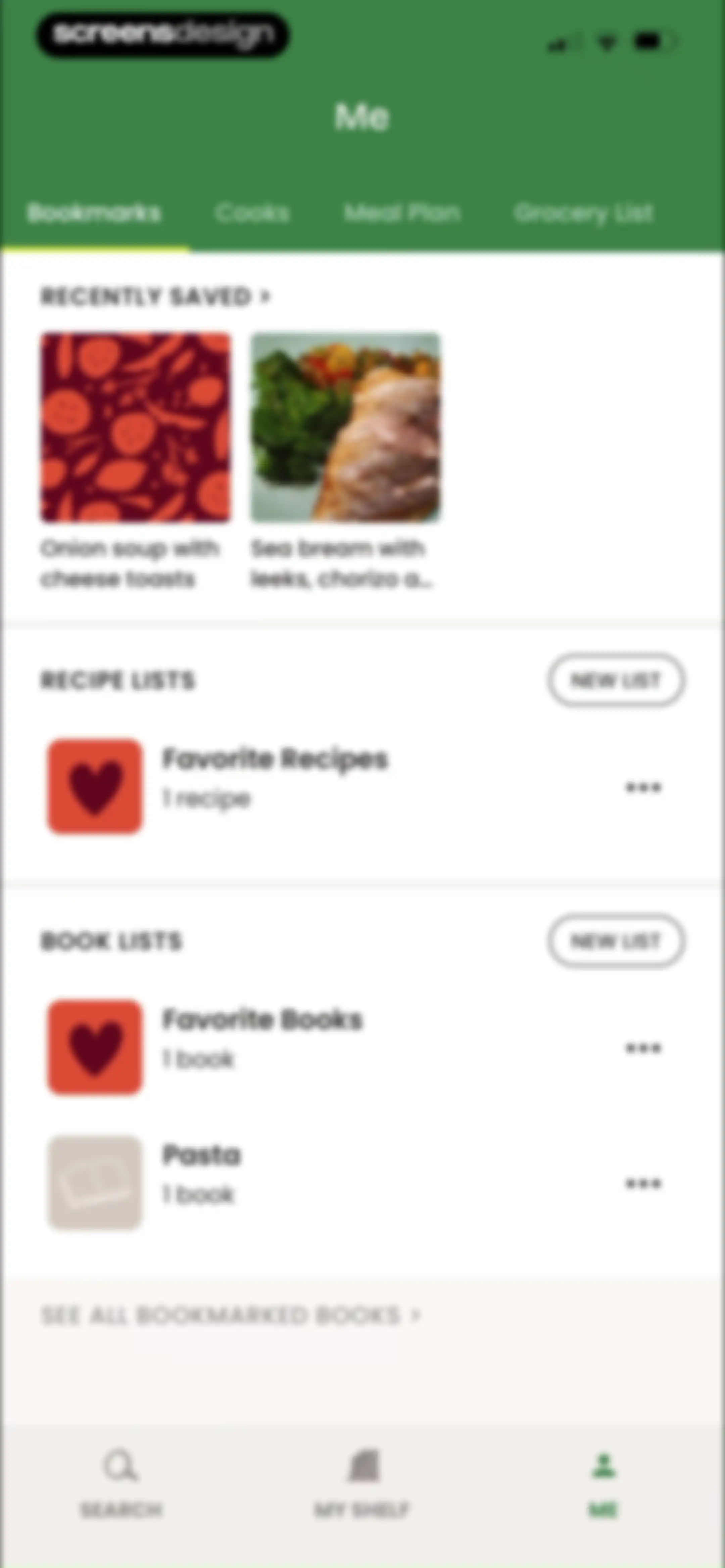 CookShelf: Search Cookbooks screen 91