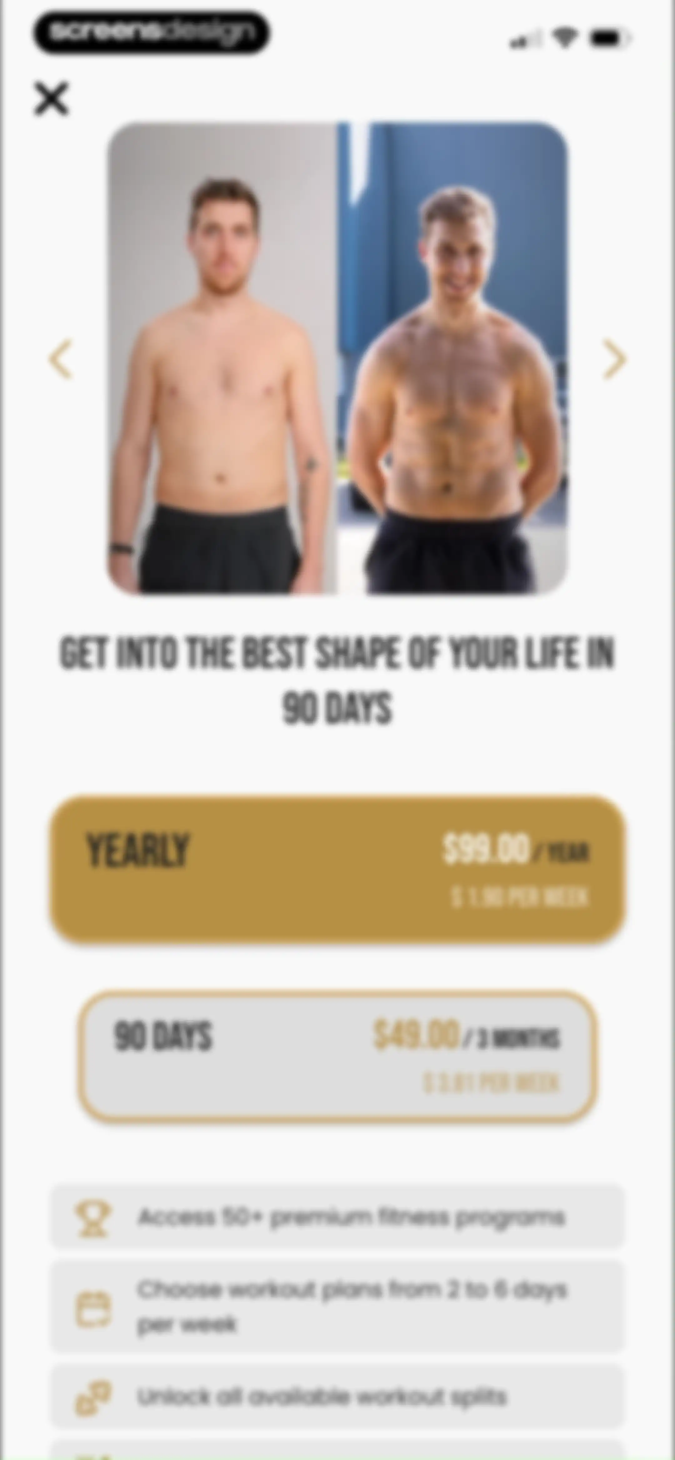 90 Day Challenge screen 25