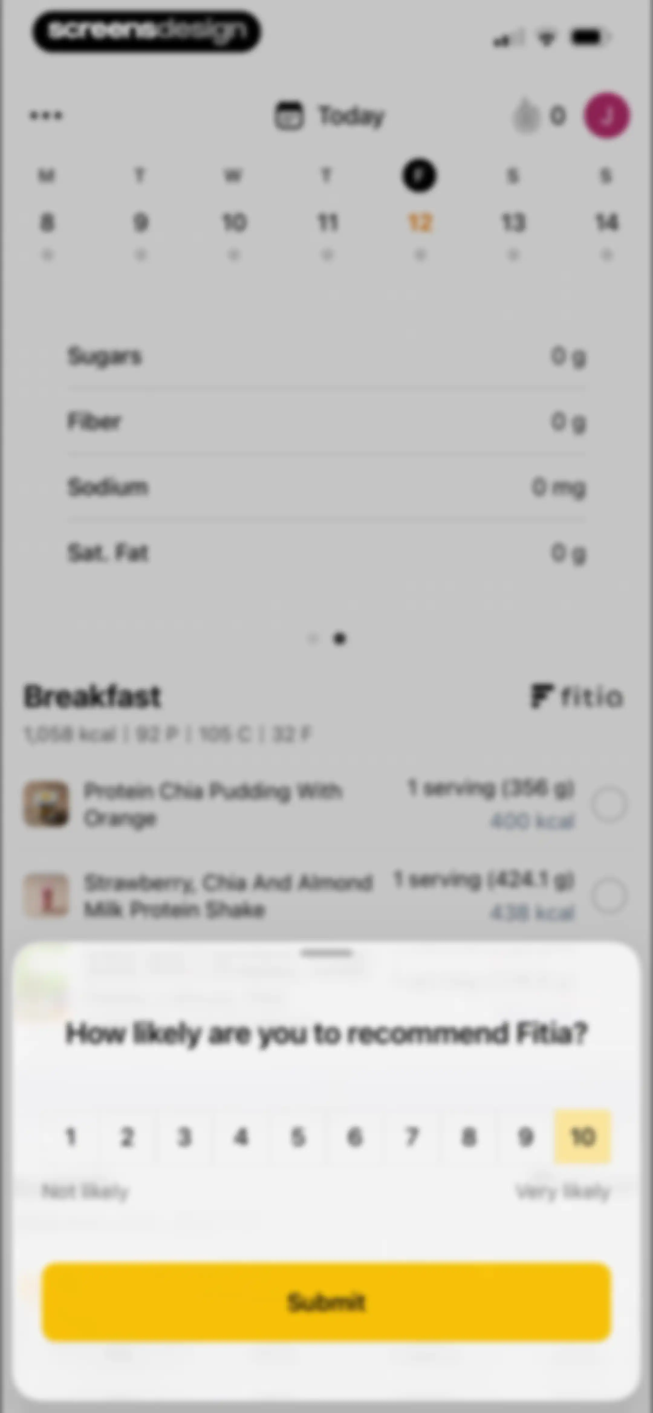 Fitia: Calorie Counter & Diet screen 163