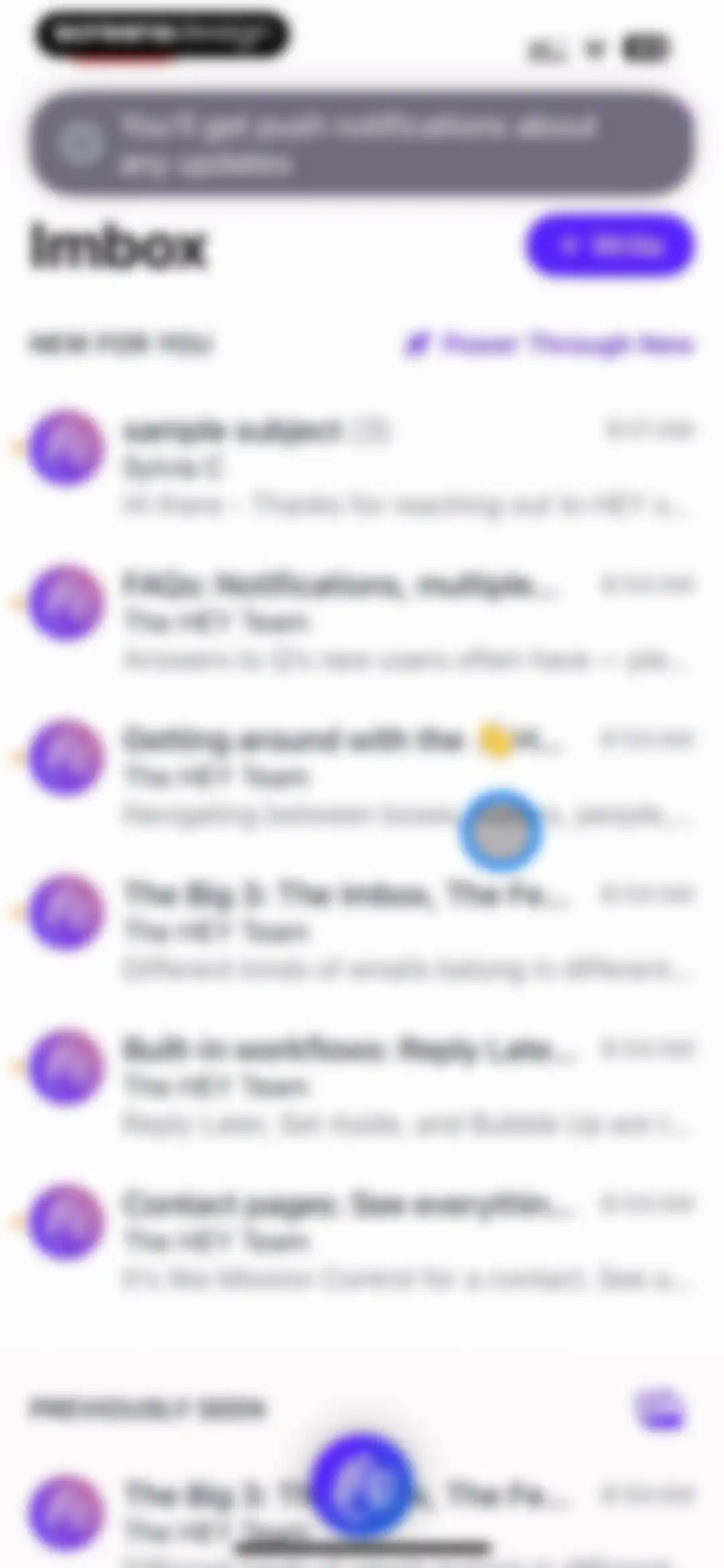 HEY Email screen 69