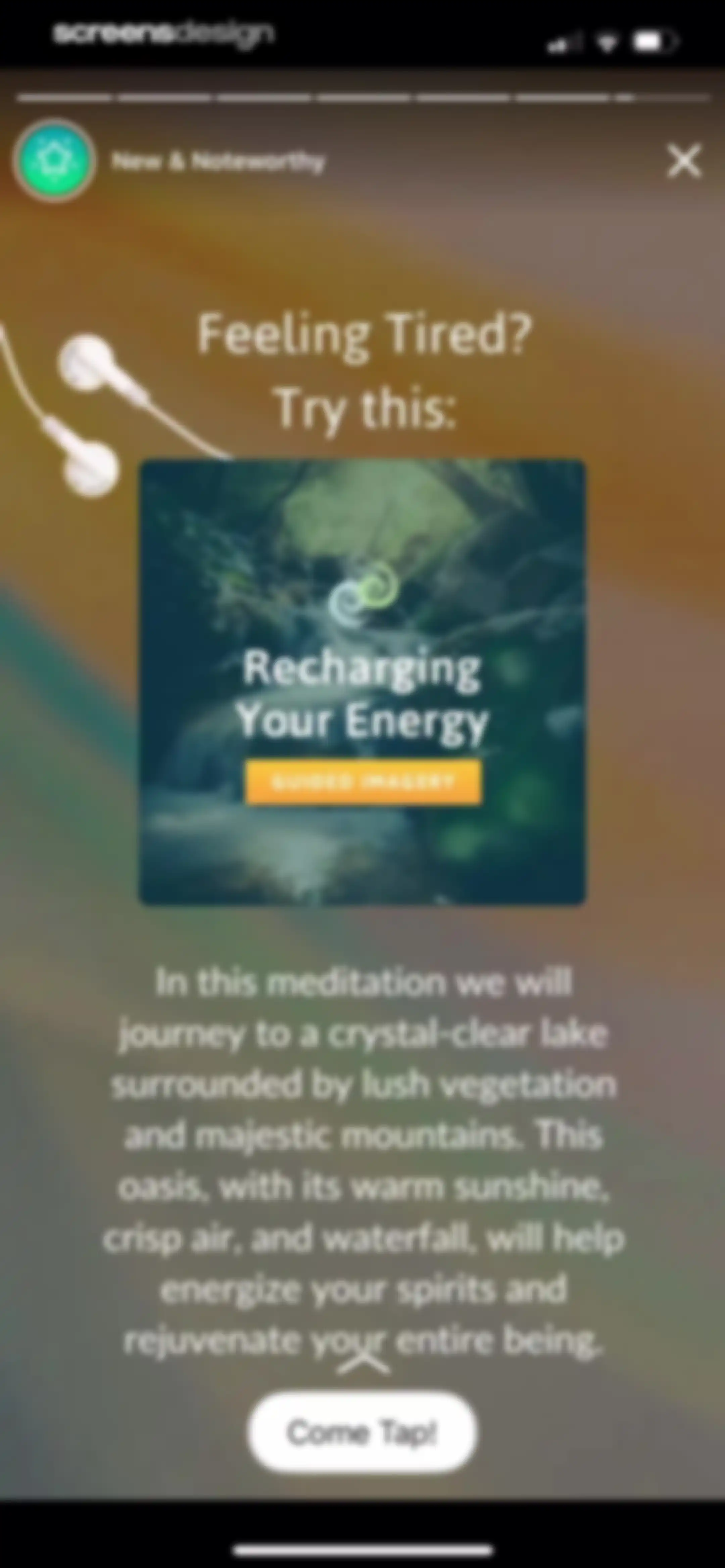 The Tapping Solution screen 25