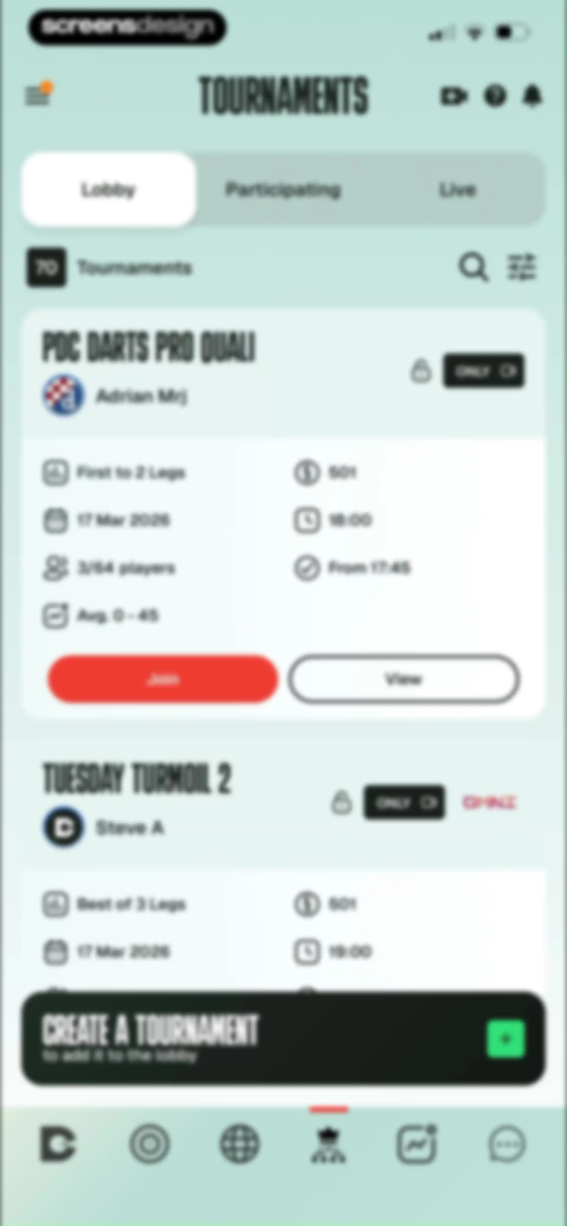DartCounter screen 90