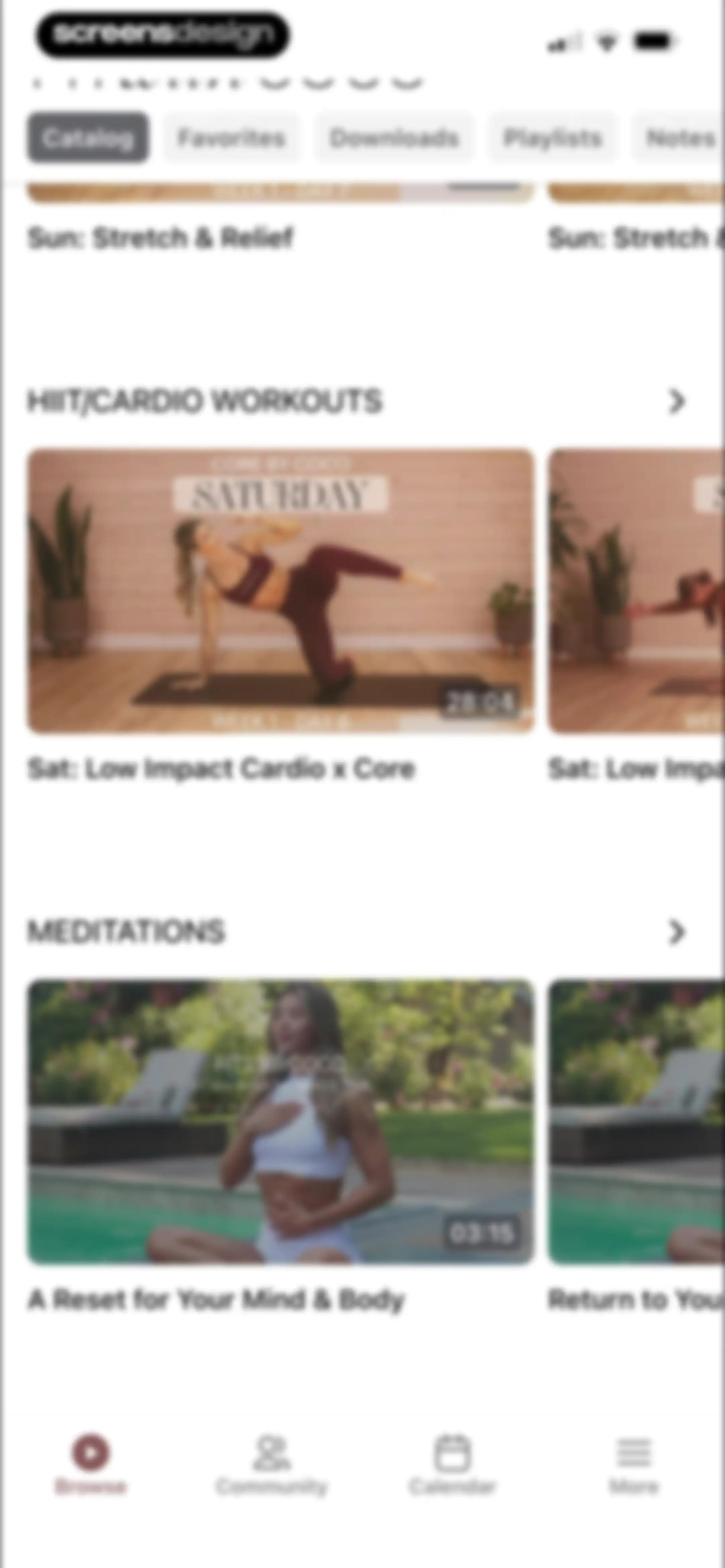 Fit with Coco screen 30
