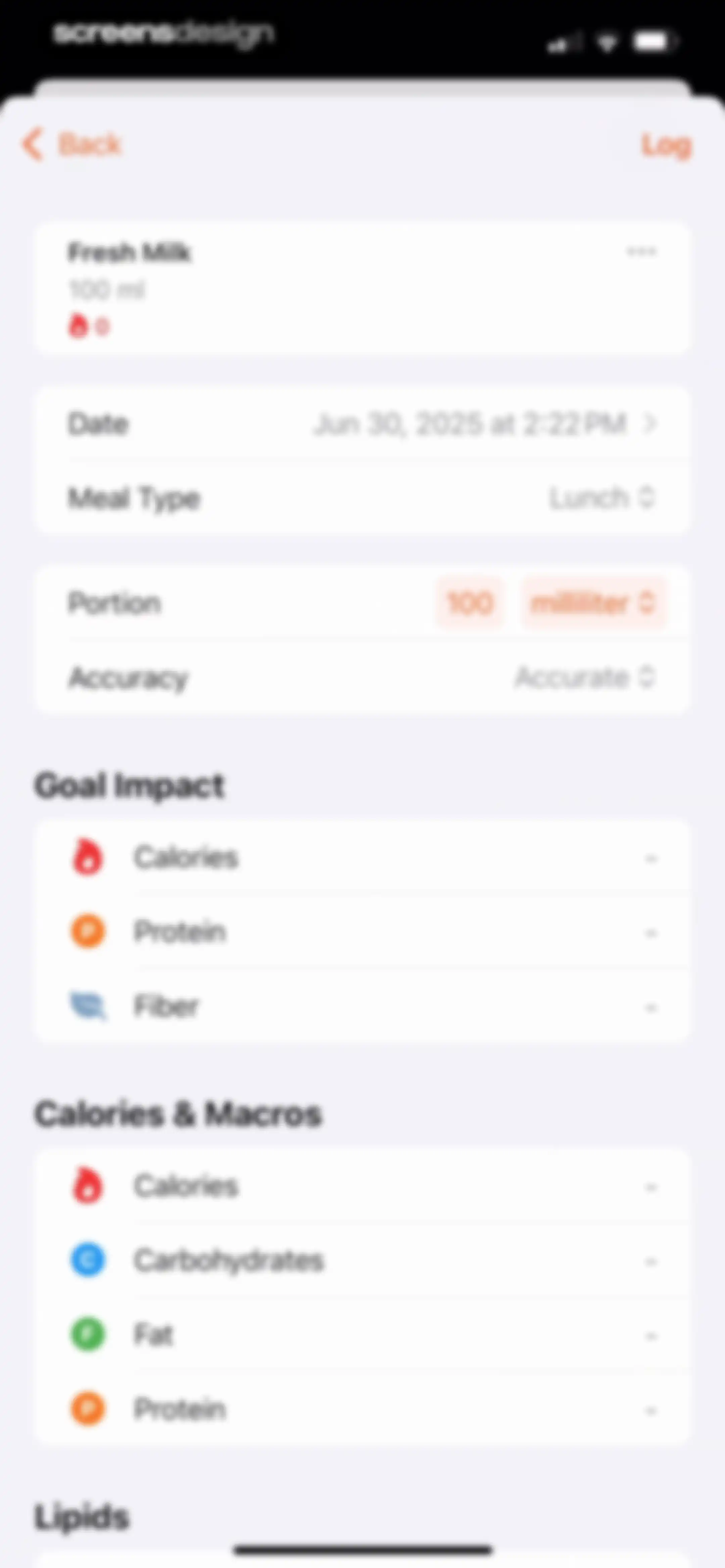 Nutrition Tracker: Foodnoms screen 59