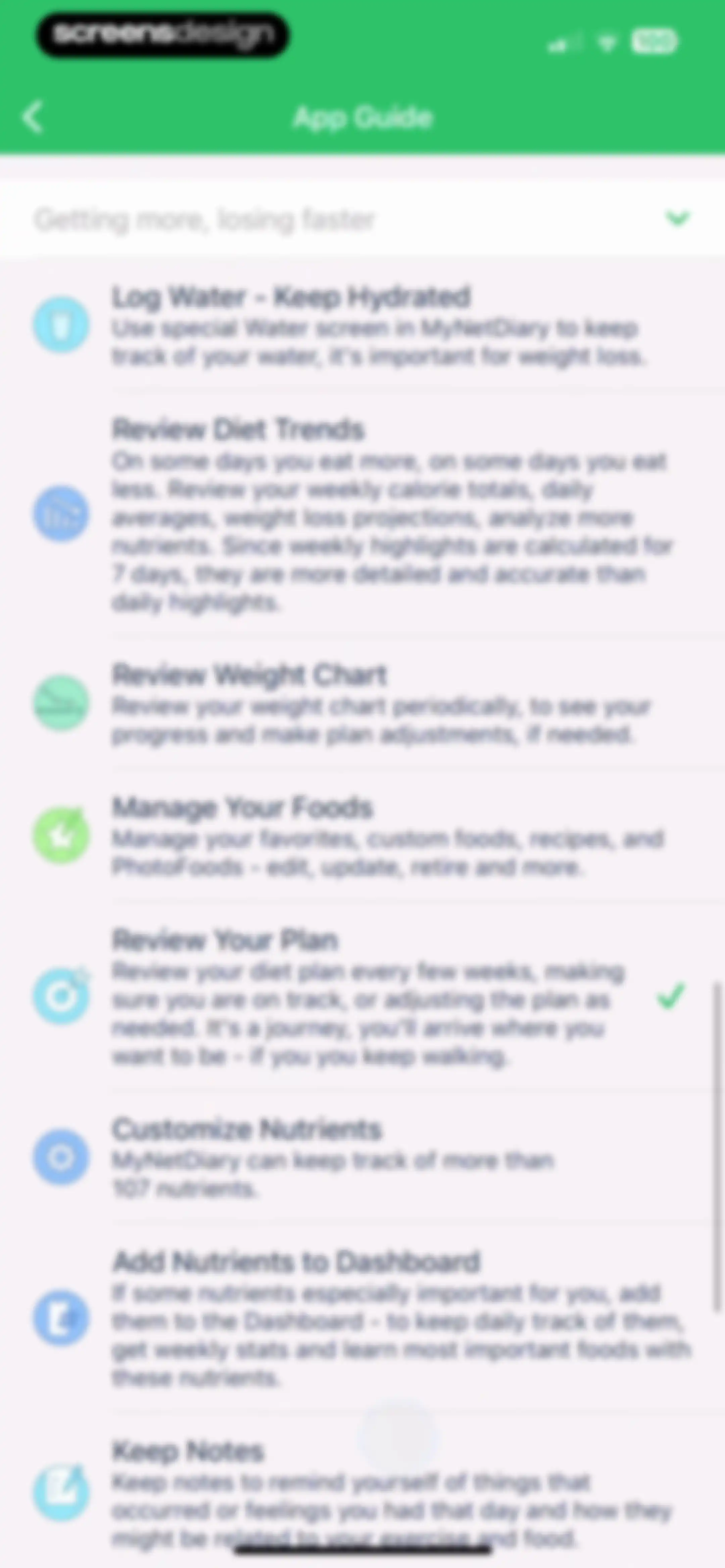 Calorie Counter - MyNetDiary screen 189