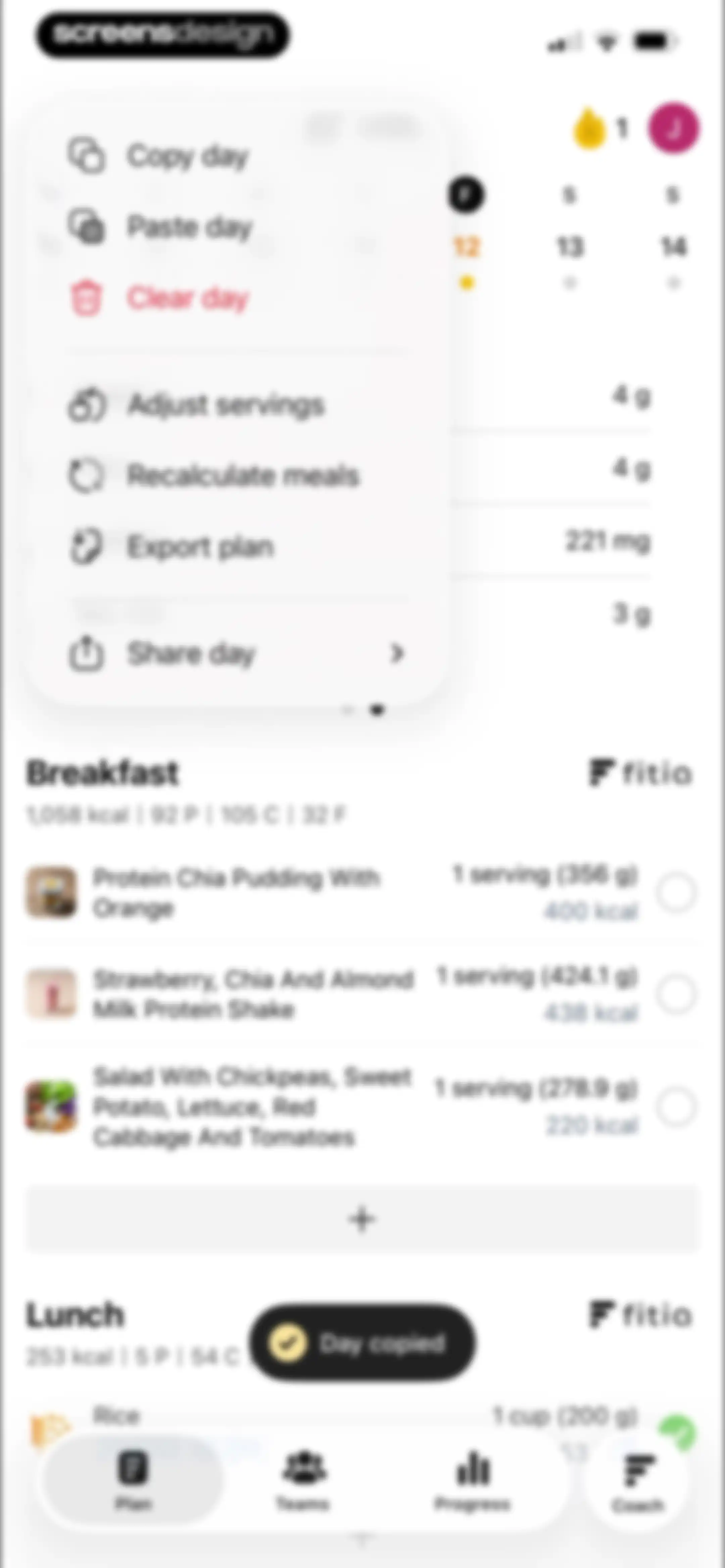 Fitia: Calorie Counter & Diet screen 161