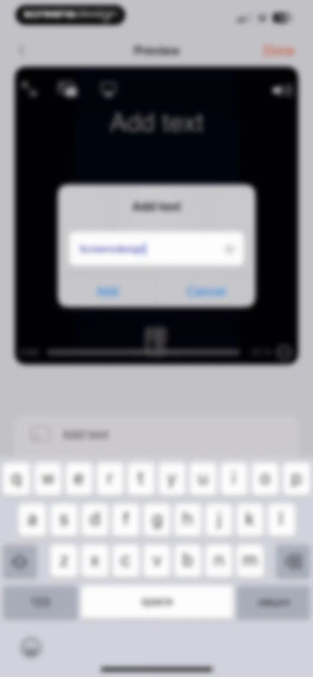 Teleprompter for Video screen 56