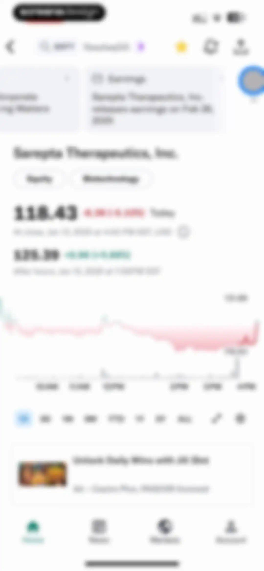 Yahoo Finance: Stocks, Markets screen 136