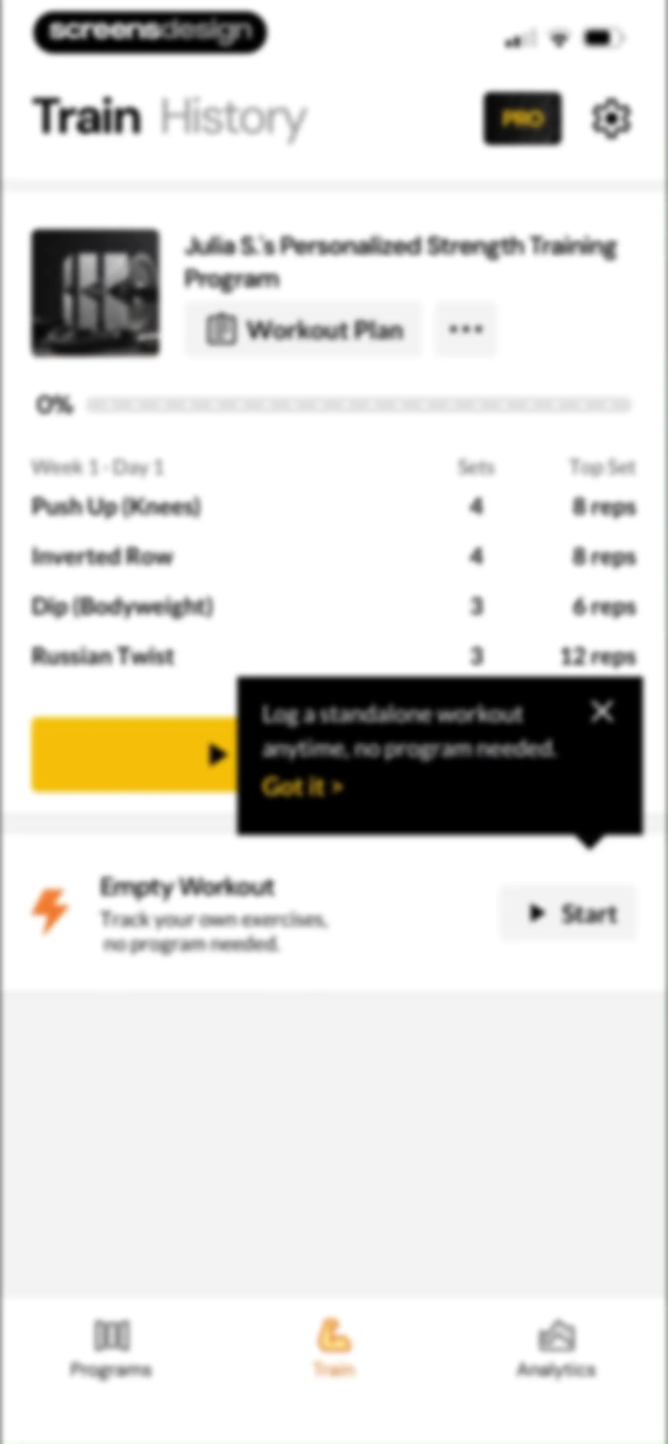 Boostcamp: Workout Programs screen 50