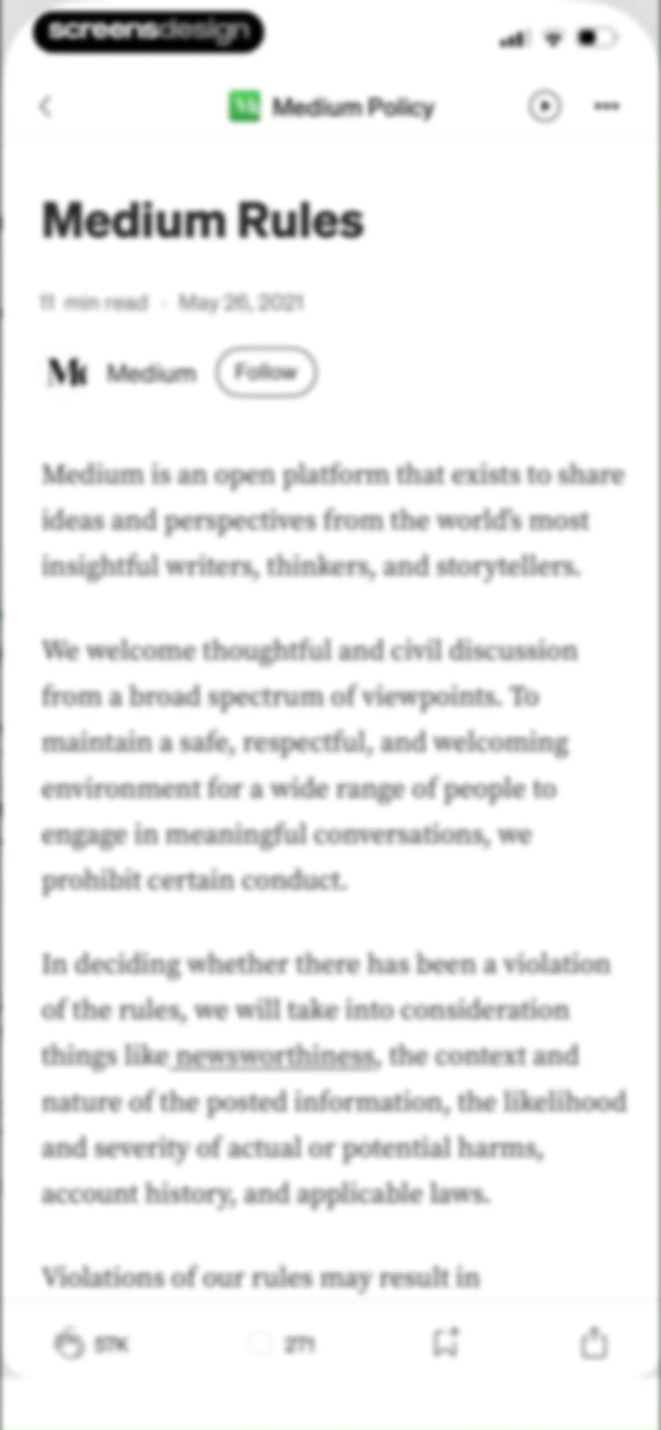 Medium: Read & Write Stories screen 27